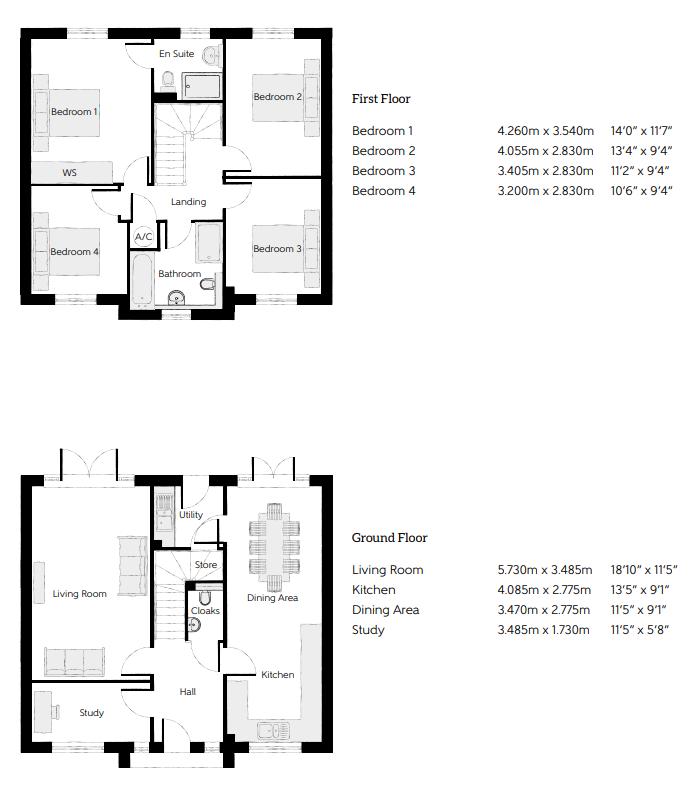 Plot 567 The Misbourne, Shortstown floorplan