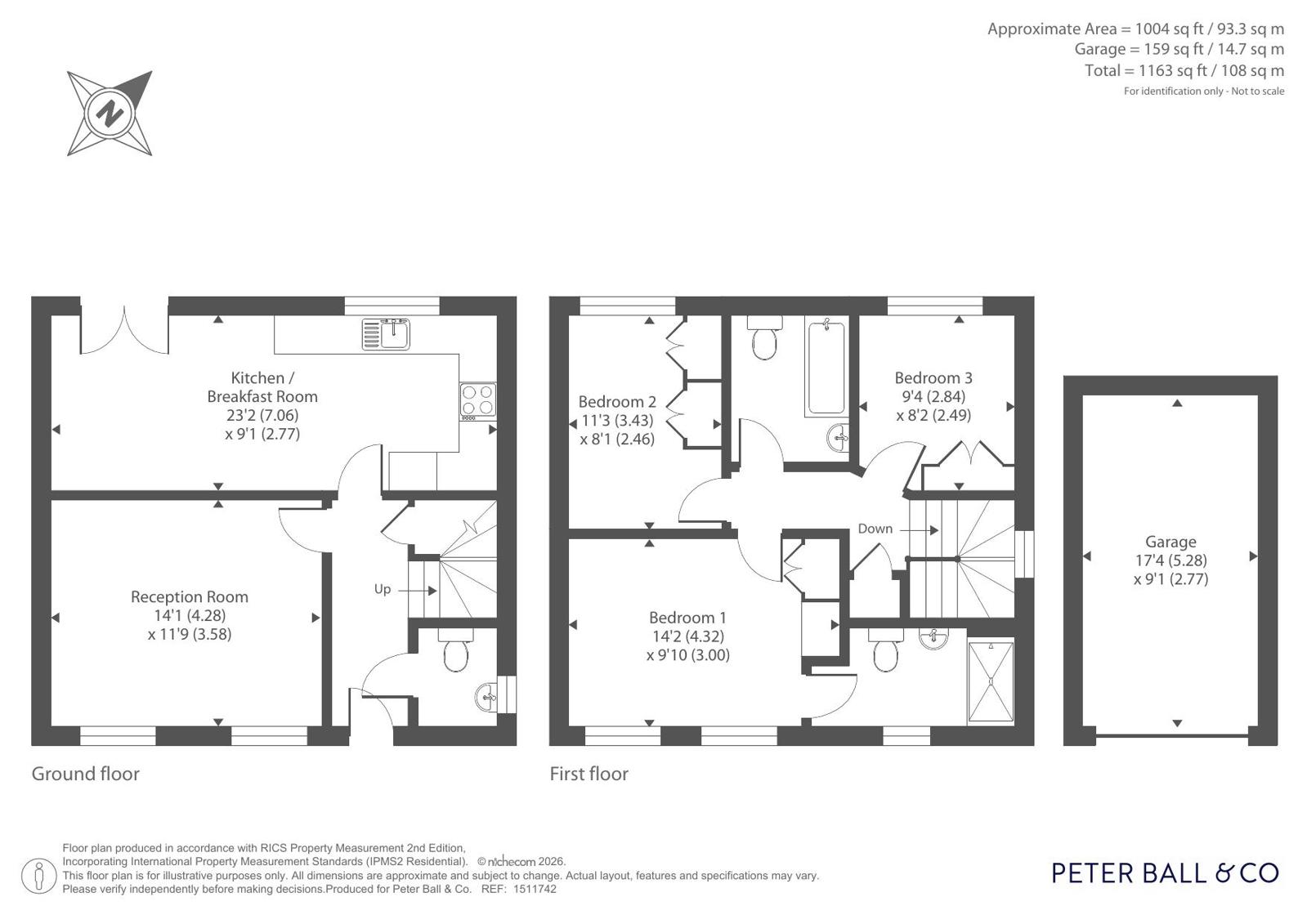 34, Langley Grove, Tewkesbury floorplan