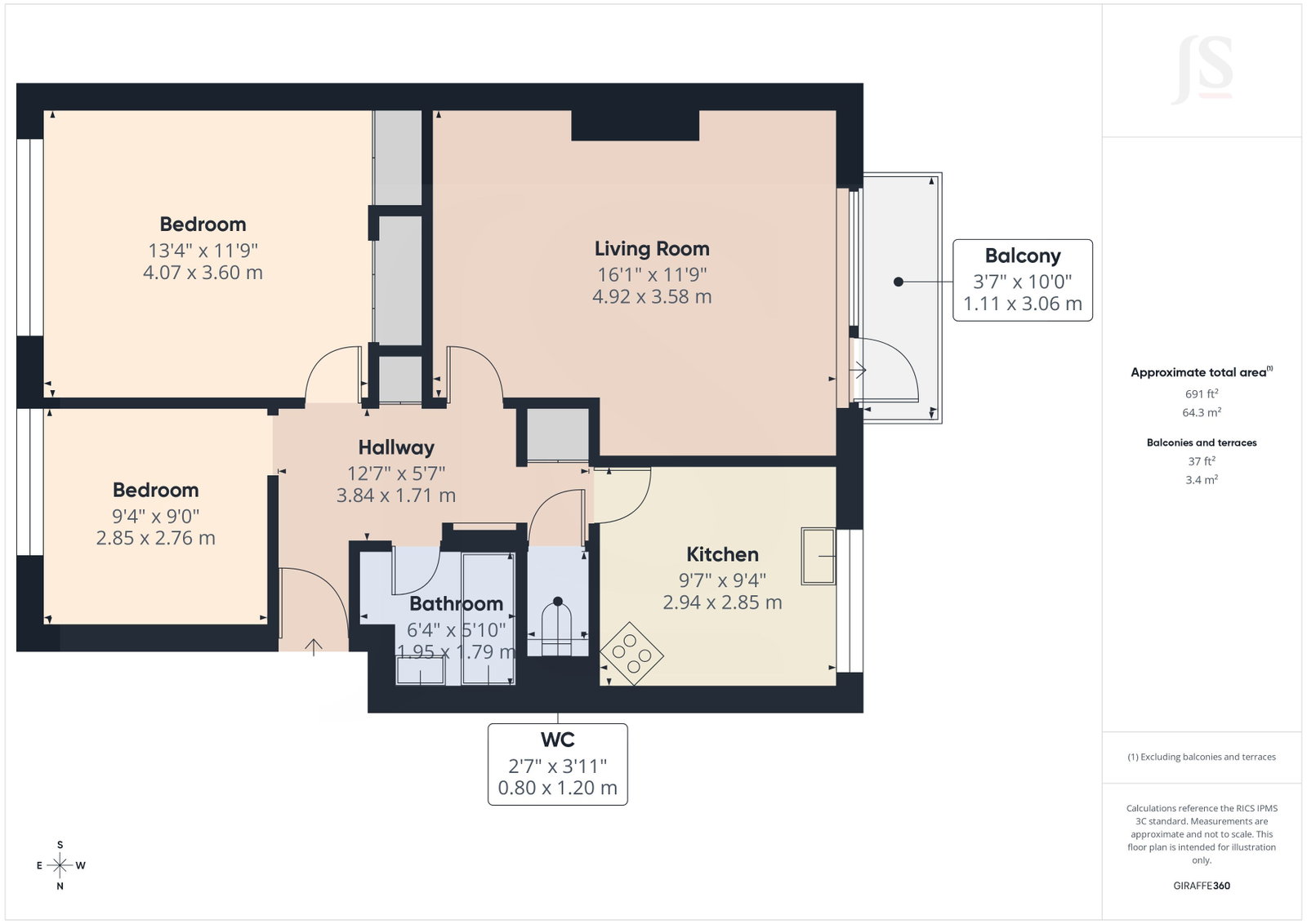 Wilmington Court,Flat 4, St. Valerie Road, Worthing floorplan