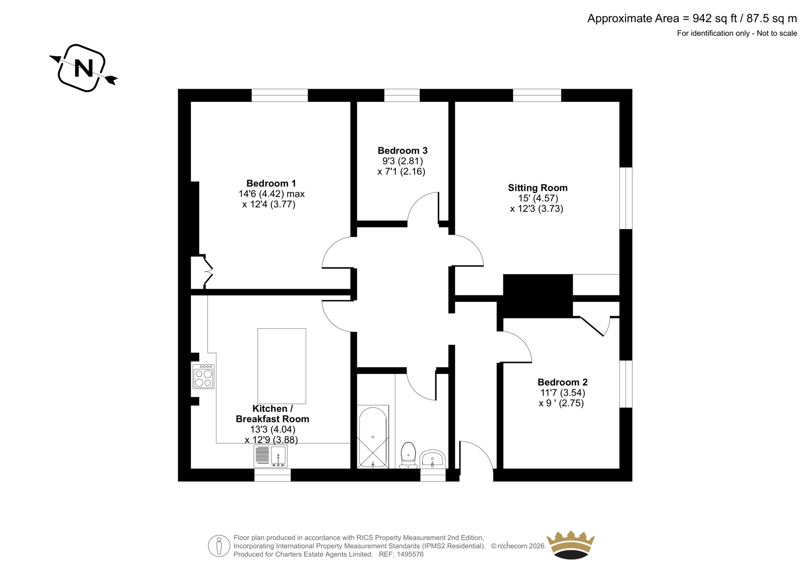 Flat 3, Waverley Court, 1, Waverley Grove, Hampshire floorplan