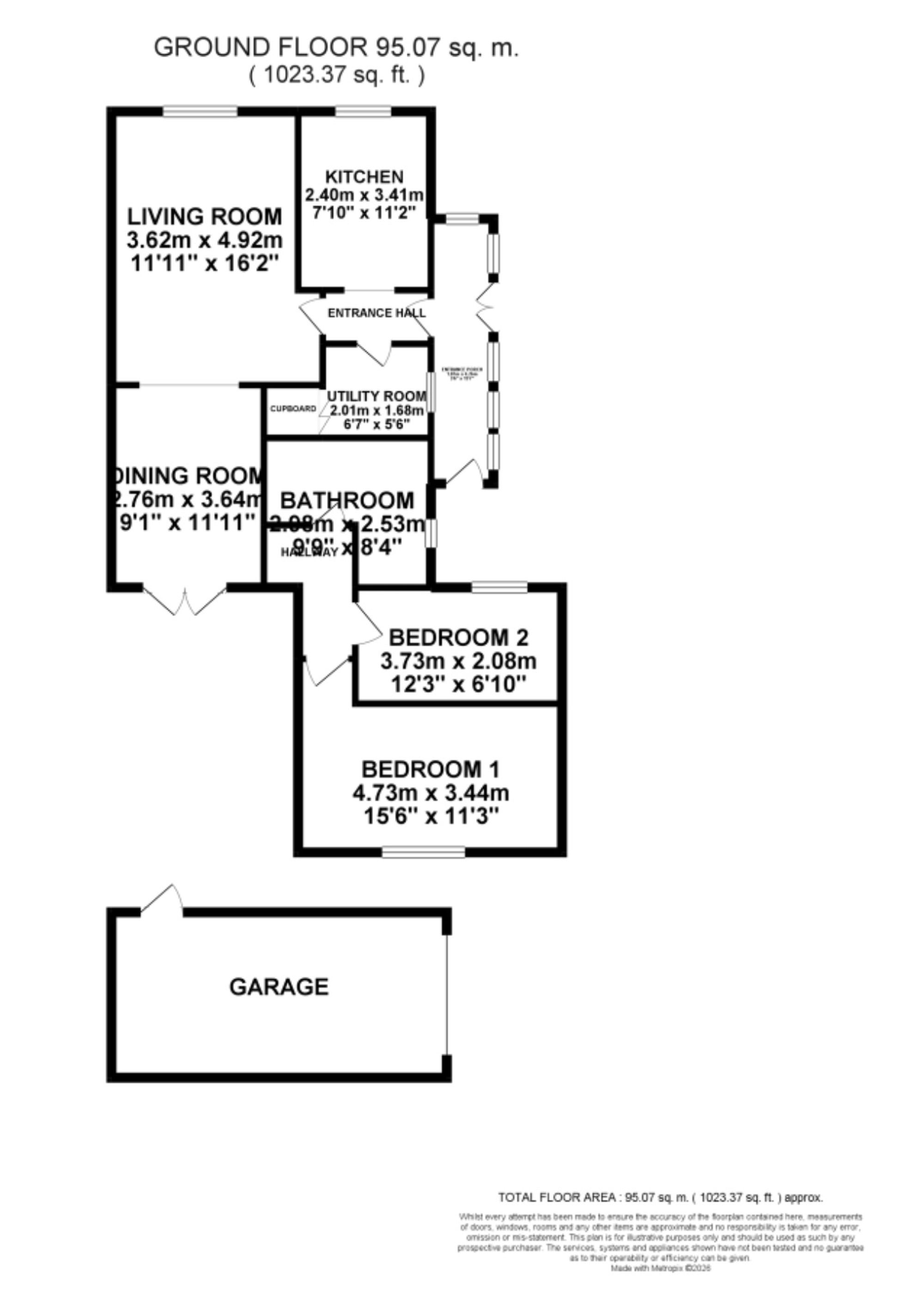 1 Coneygreave Close, Stoke-On-Trent floorplan