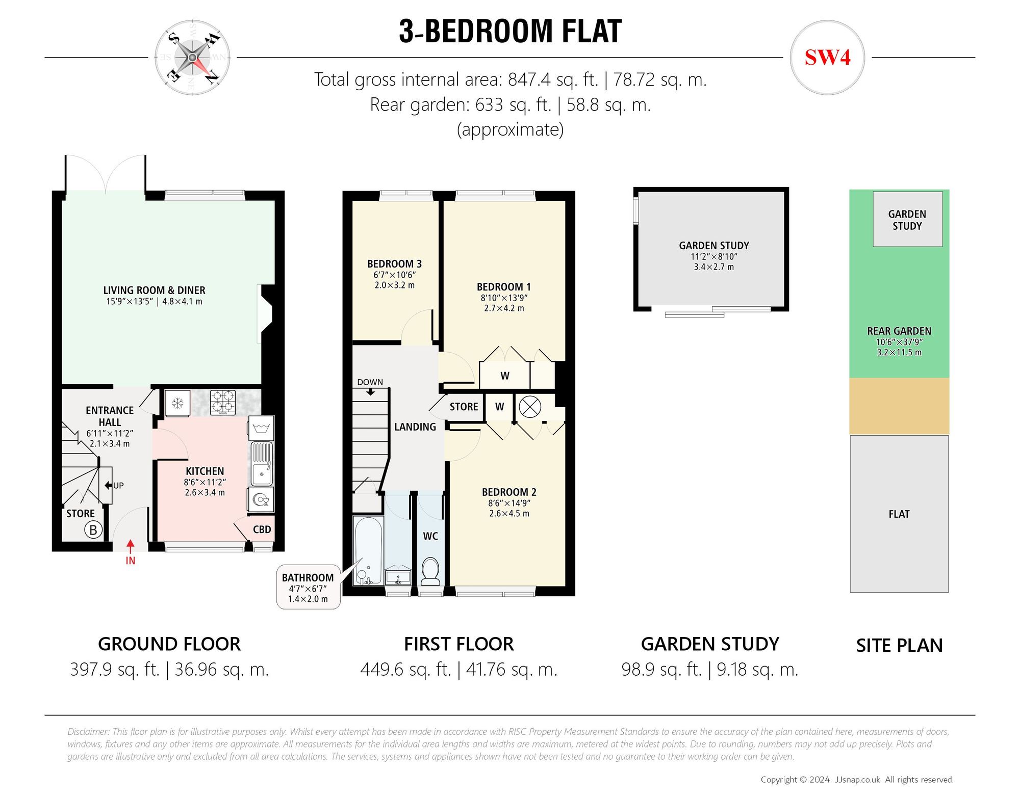 86 Macaulay Road, London floorplan