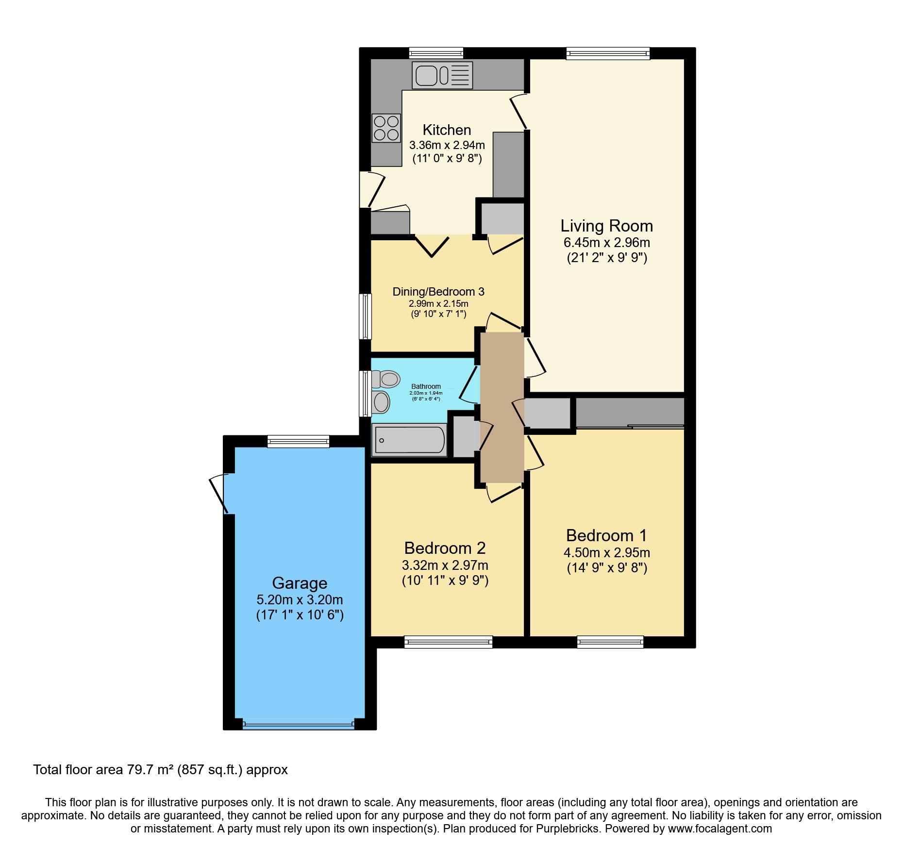 11, Wallington Close, Bedlington floorplan