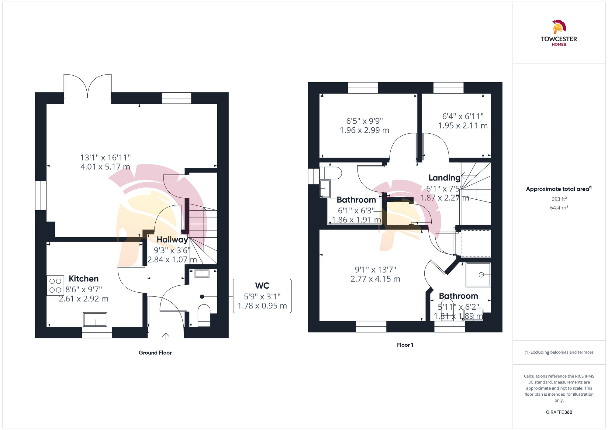 9 Colchester Crescent, Towcester floorplan