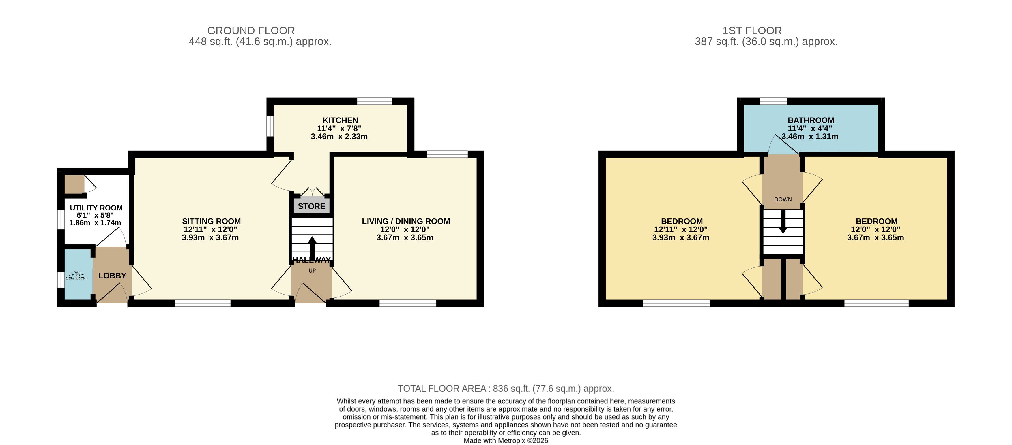 Glen Cottage, The Clatterway, Bonsall floorplan