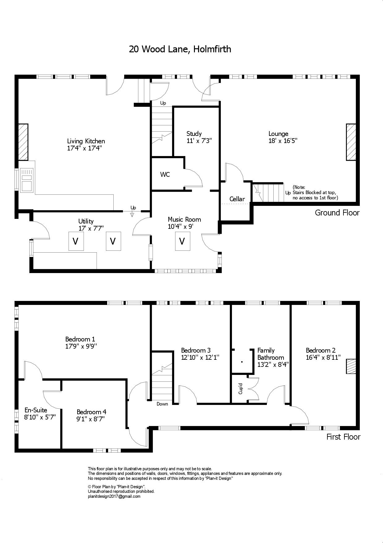 20, Wood Lane, Holmfirth floorplan