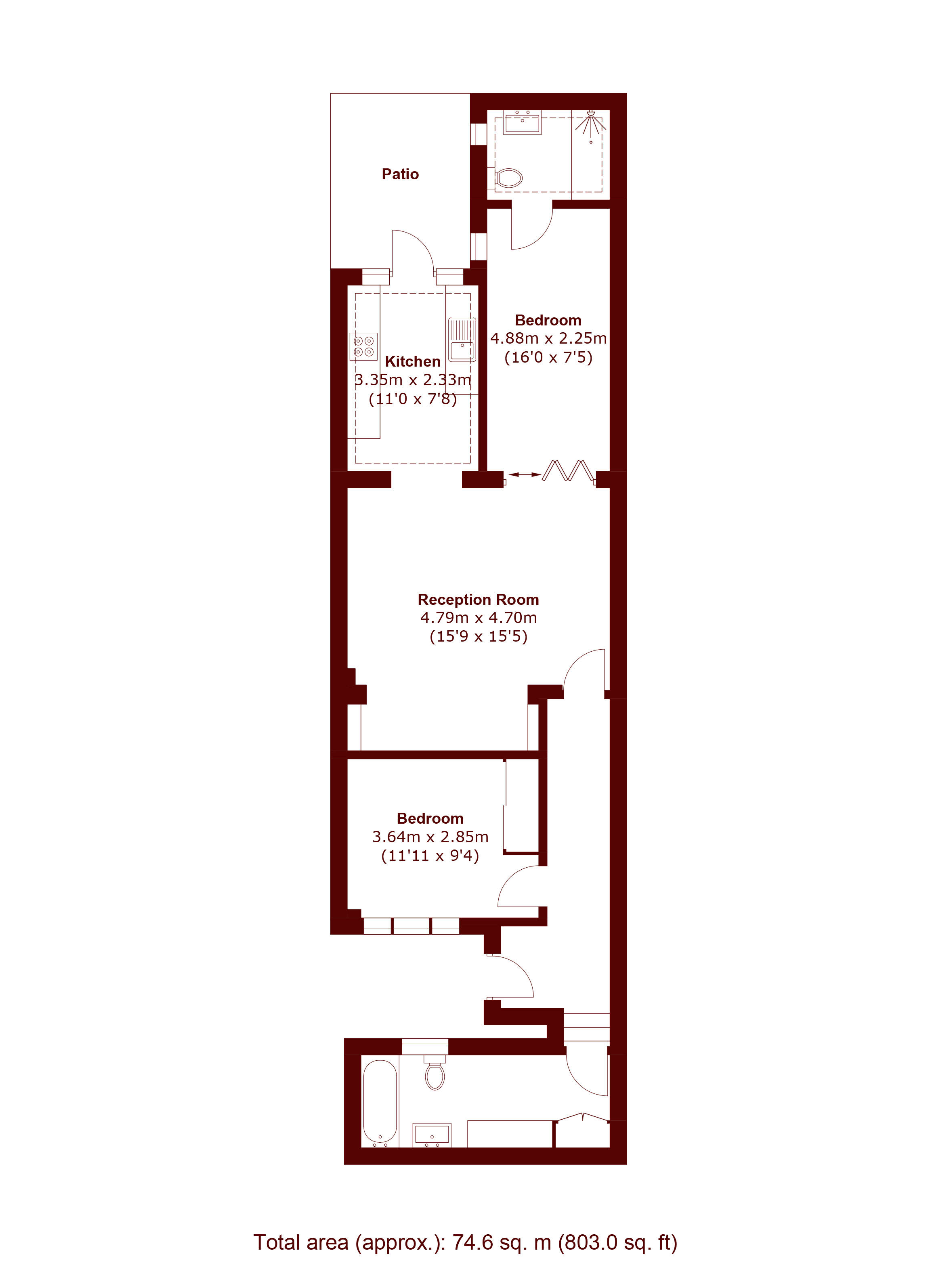 8A, Charlwood Place, London floorplan