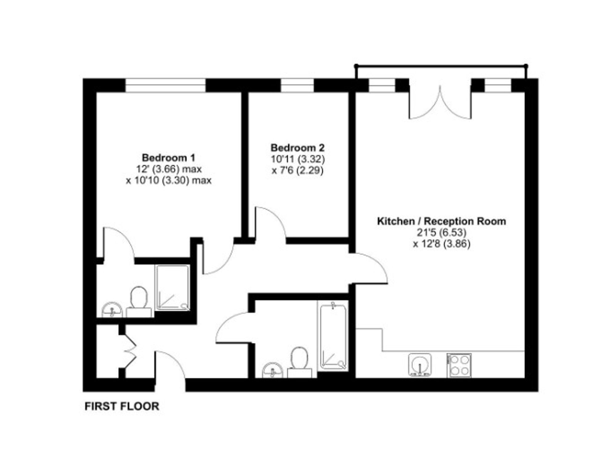 11 Chilton House Giles Crescent, Stevenage floorplan