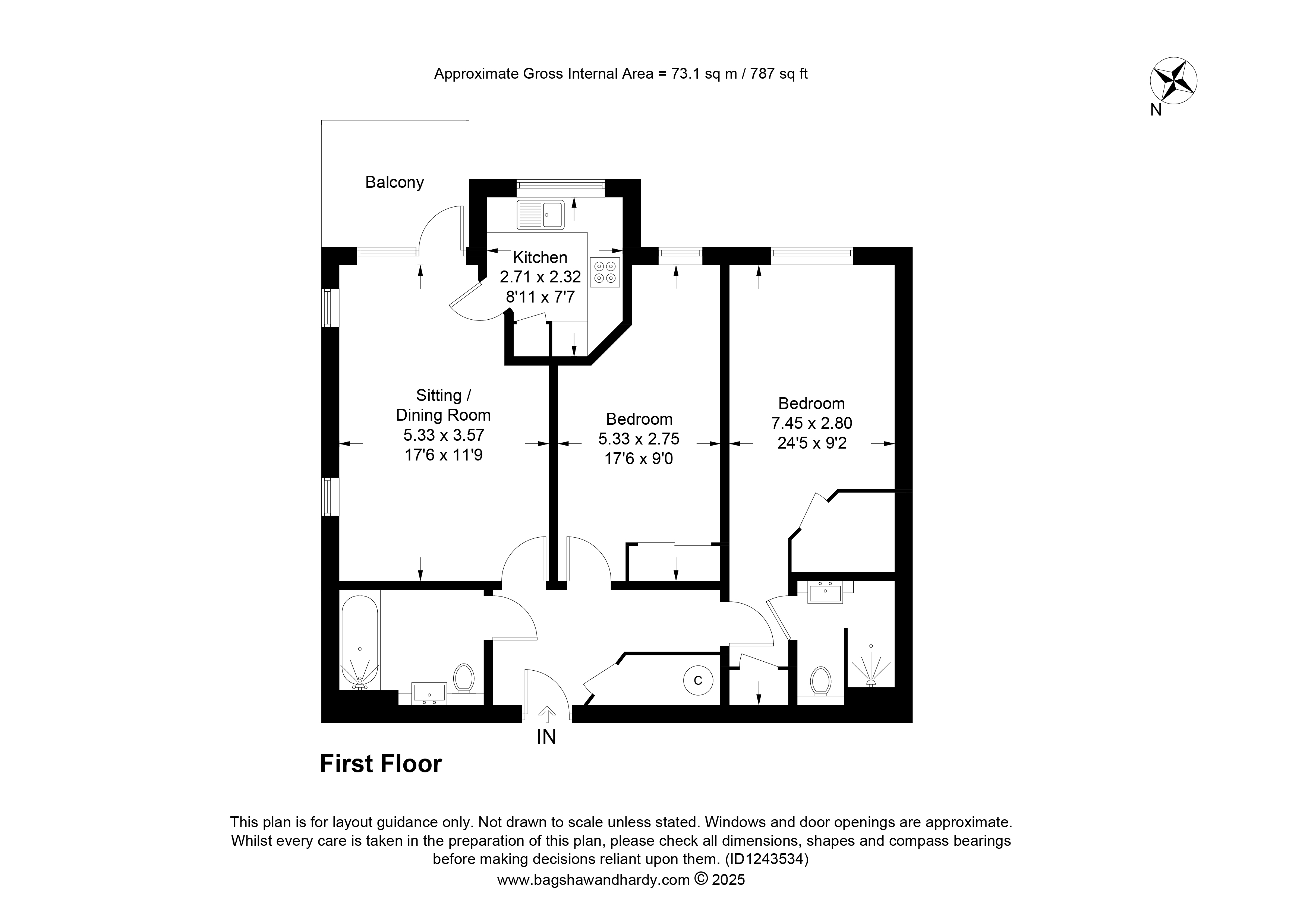 19, Charrington Lodge, 26, Church Lane, Surrey floorplan