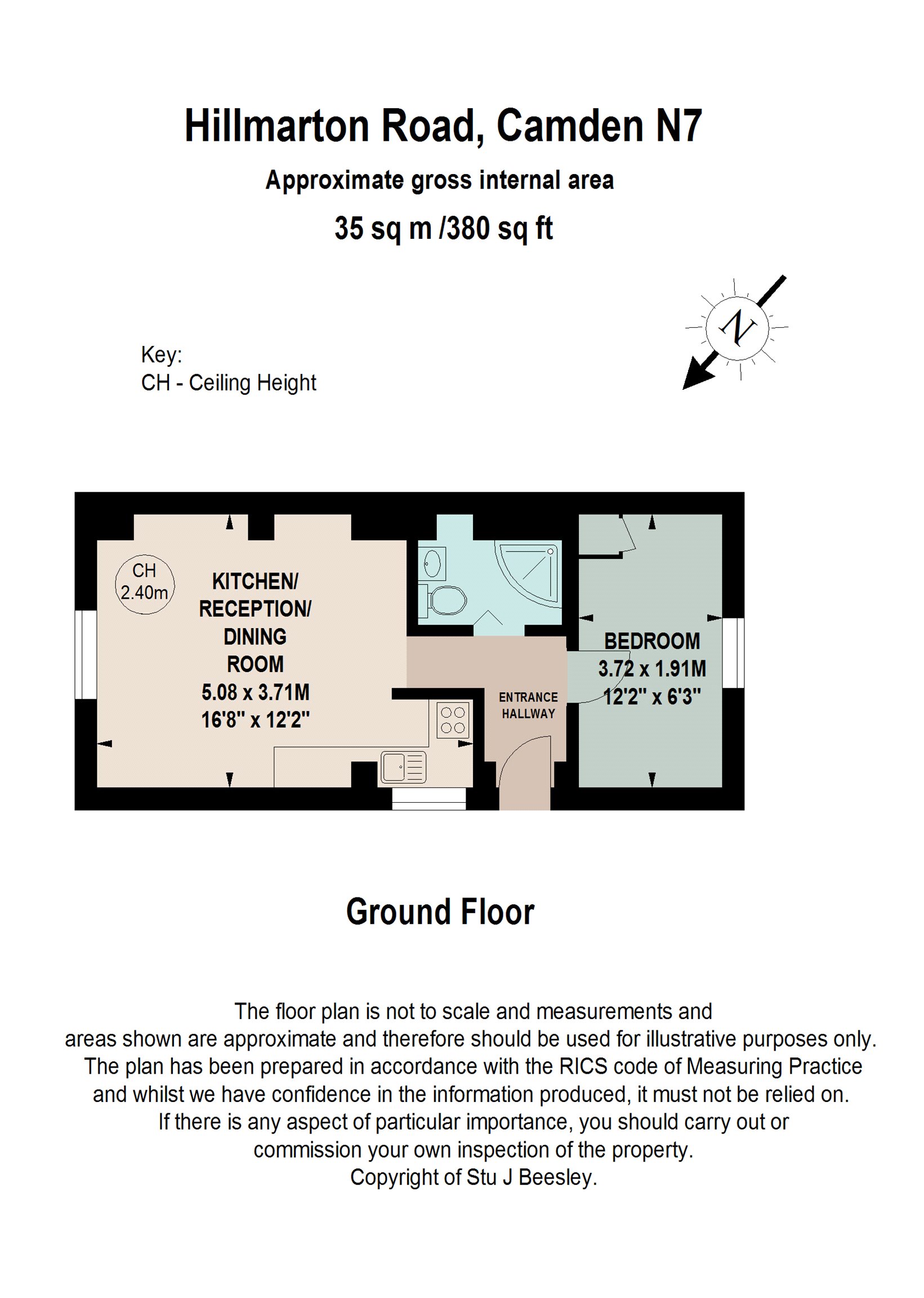 Hillmarton Road, London N7, 1 bedroom flat for sale 61848028