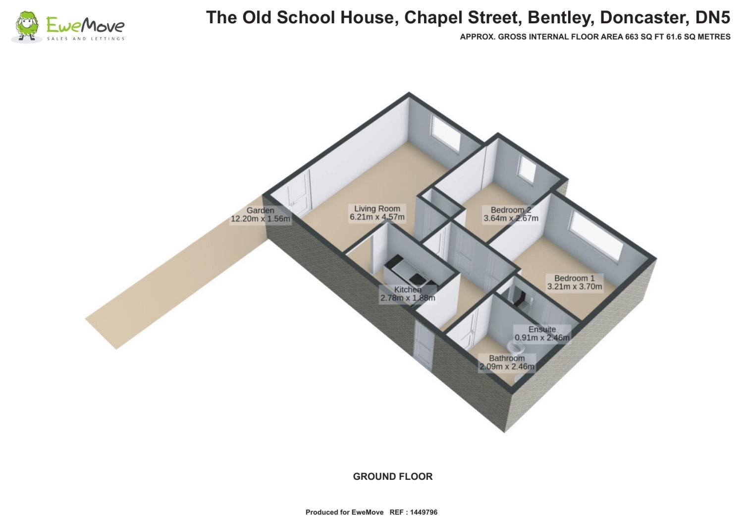 2, The Old School House,, Chapel Street, Doncaster floorplan