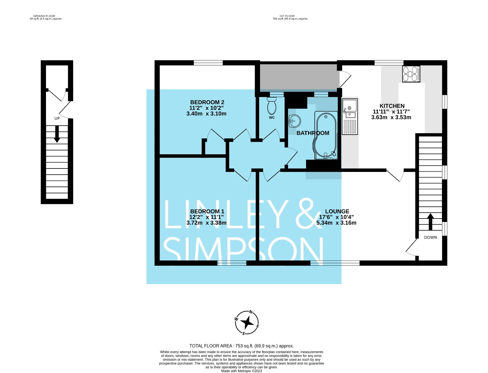 181, Wains Road, York floorplan