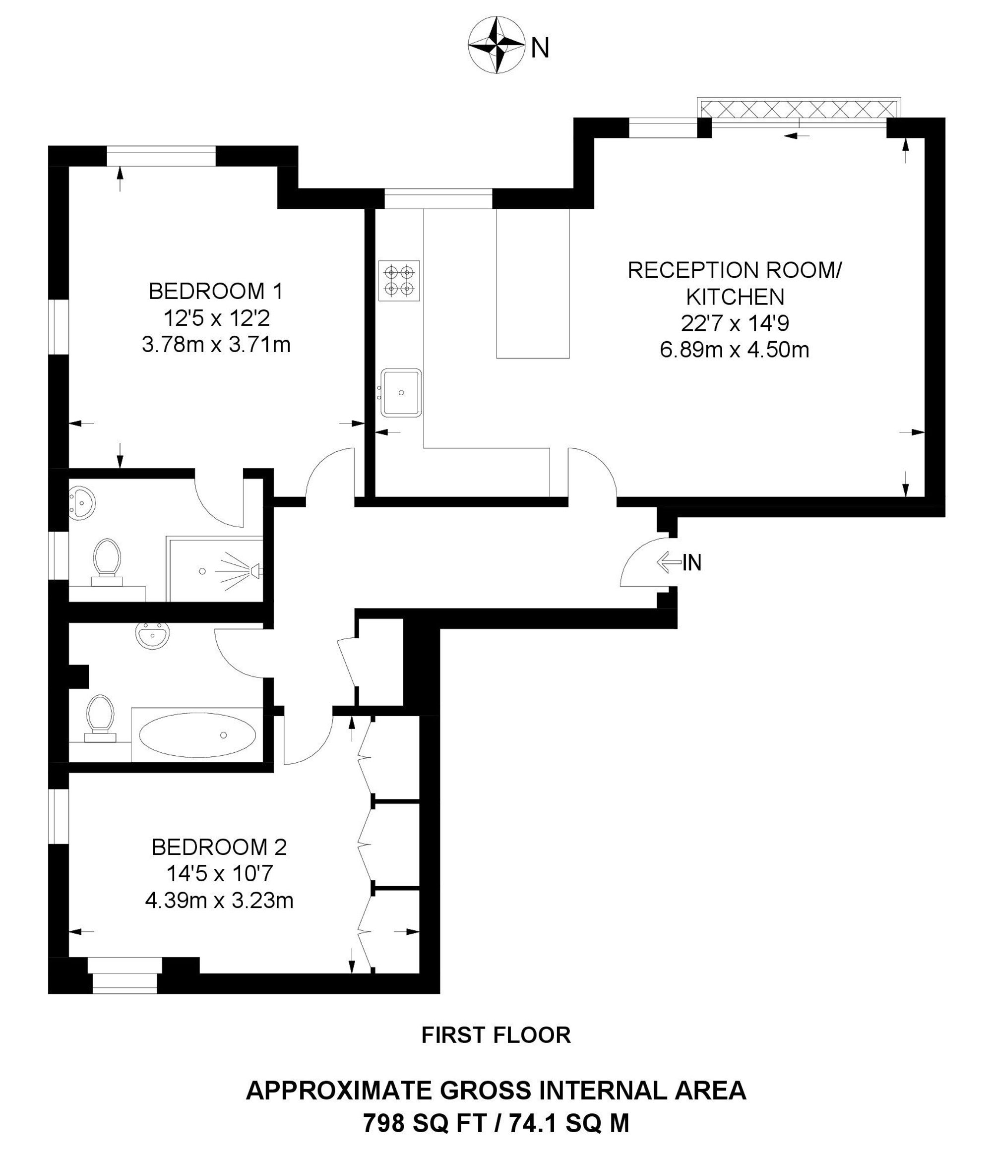 Flat 5, Braeburn House, Croydon floorplan