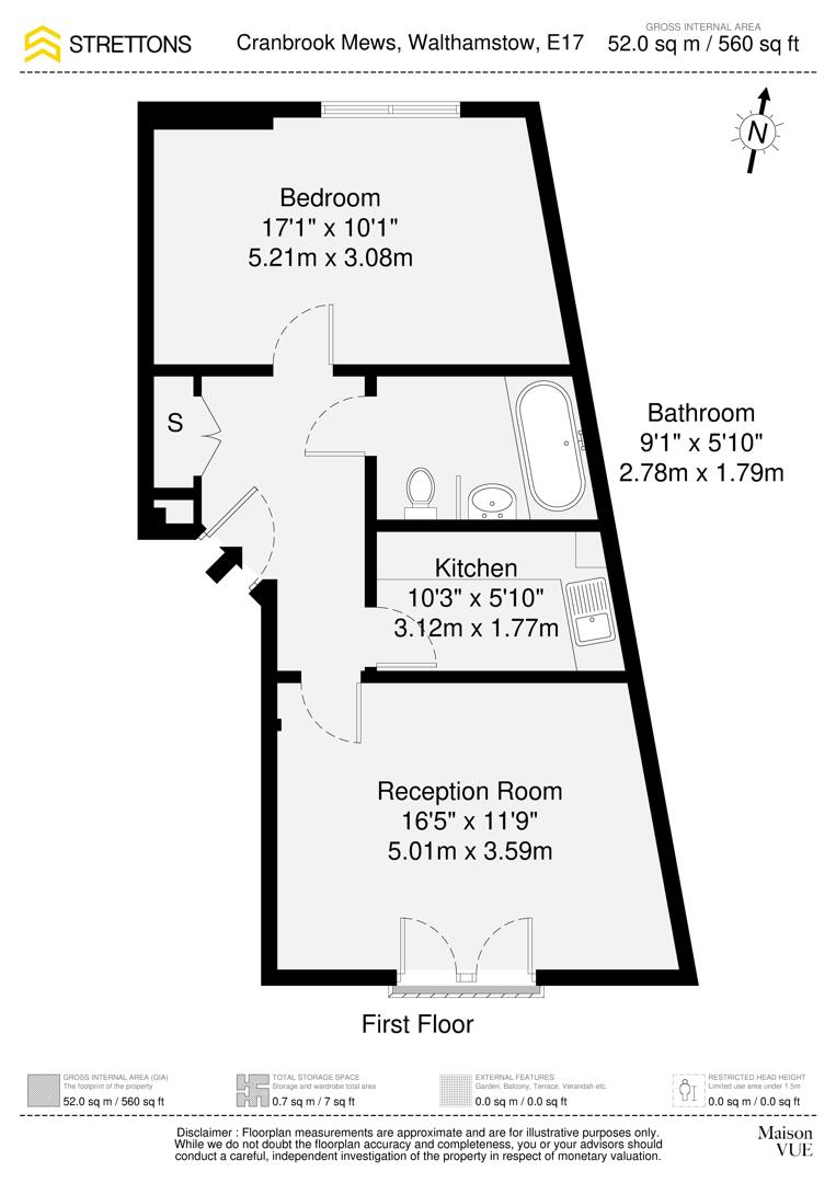 Flat 8, Olive Tree Court, 1 Cranbrook Mews, Walthamstow floorplan