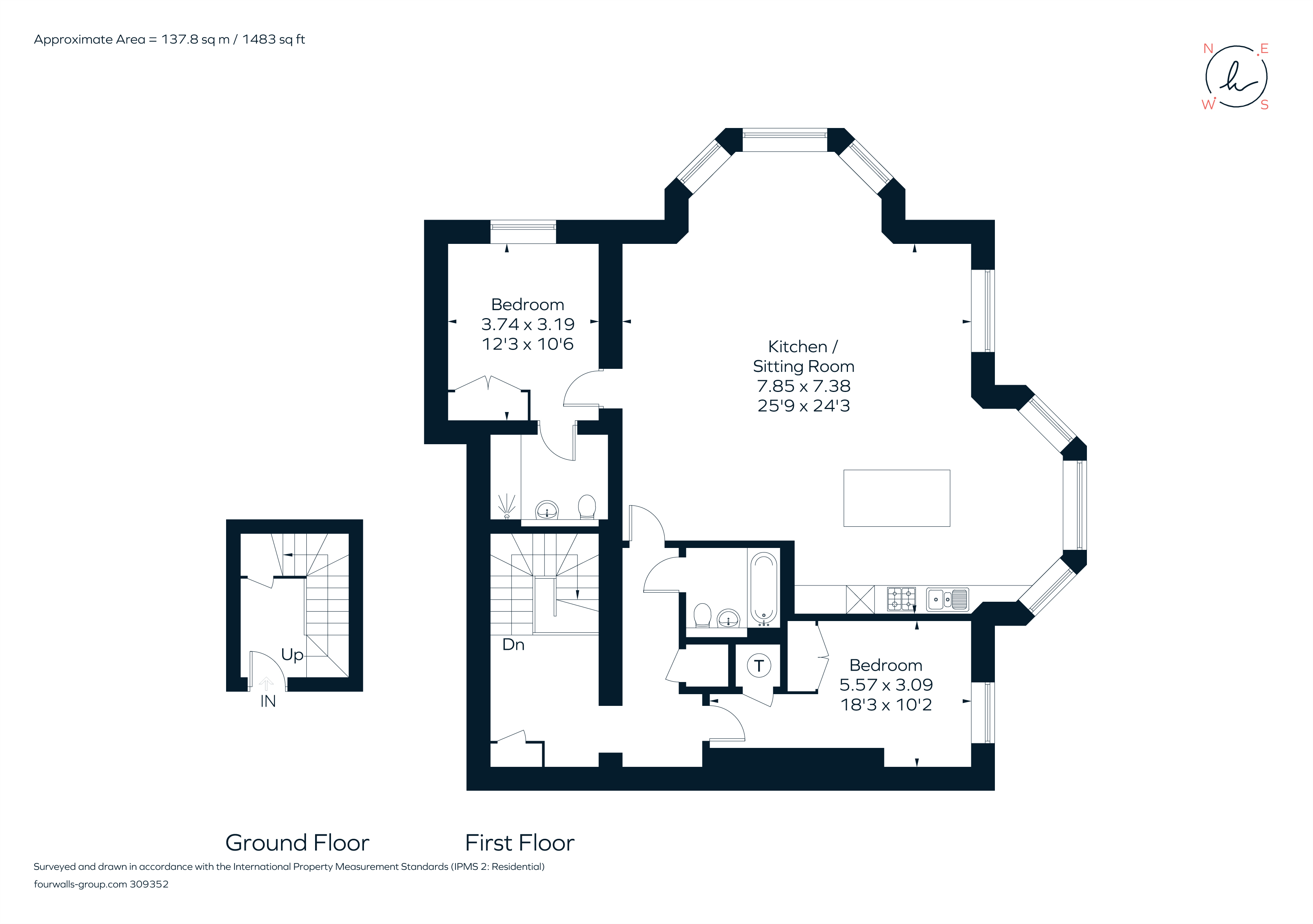 Ipsden Court, Cholsey, Wallingford OX10, 2 bedroom flat to rent