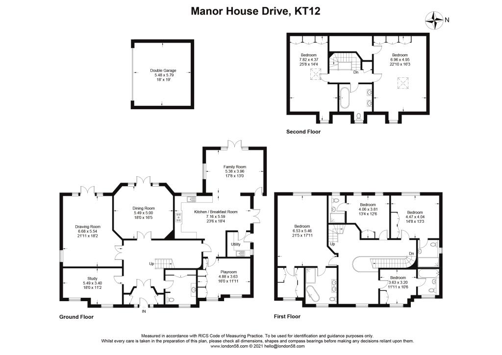 4, Manor House Drive, Walton On Thames floorplan