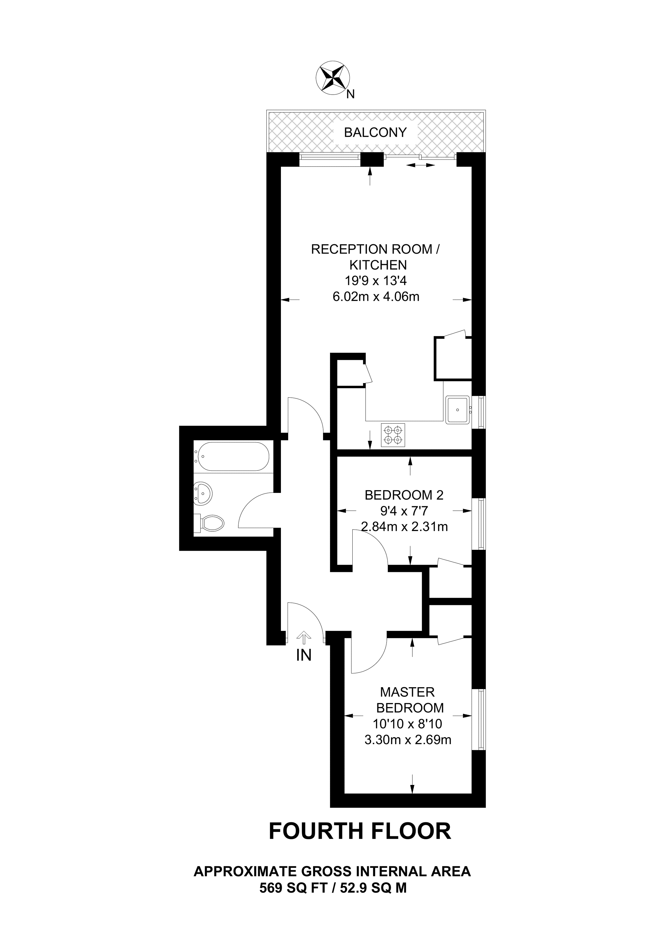 2 Bedrooms Flat to rent in Waterson Street, Hackney, London E2