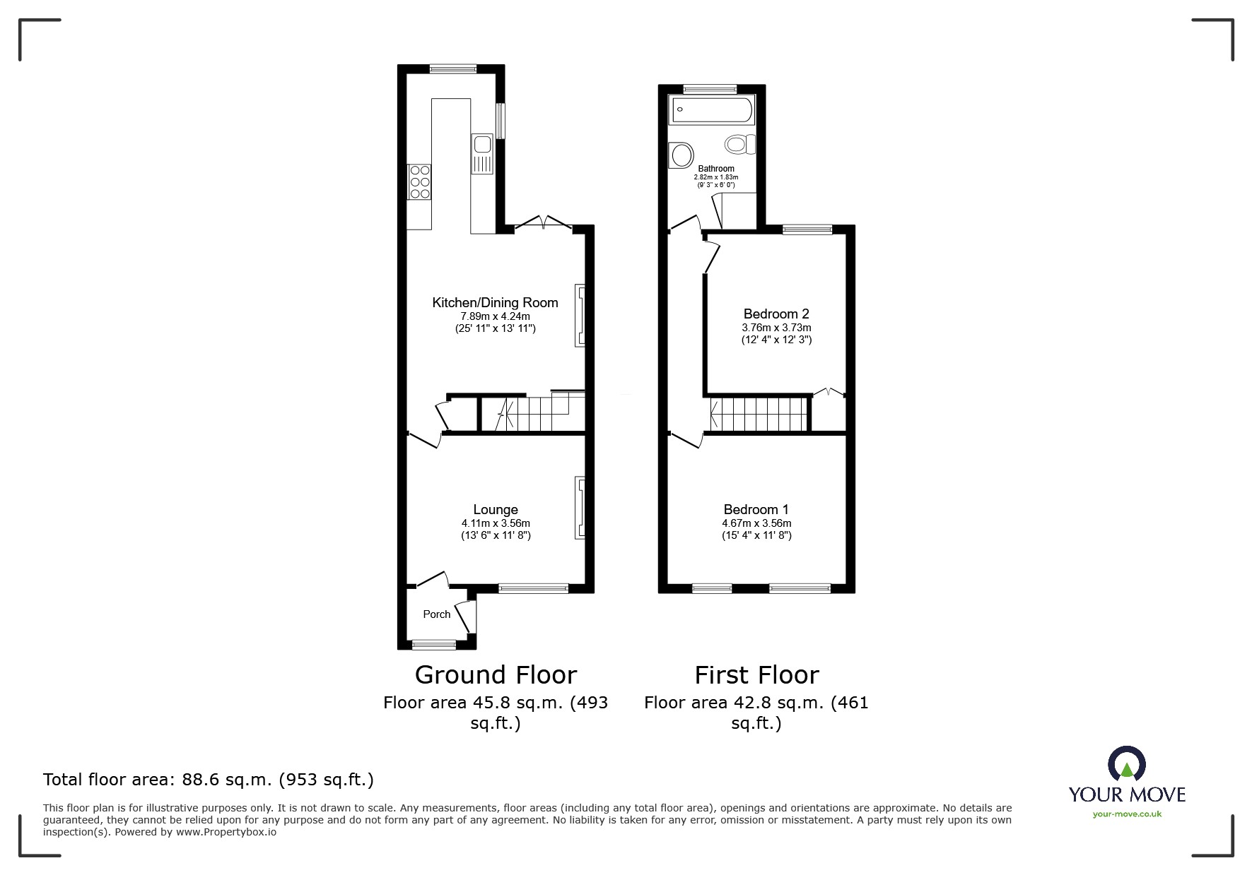 2, Rock View Cottages, Coalville floorplan