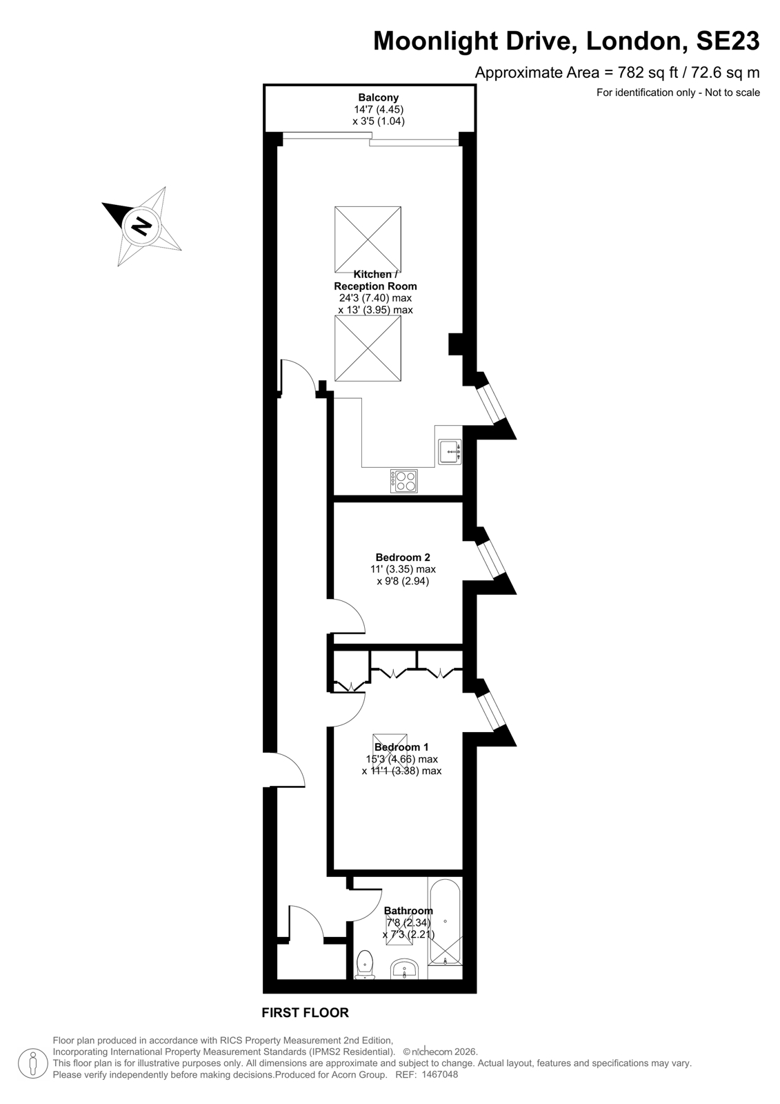 Flat 5, Prosperous Apartments,, Moonlight Drive, London floorplan