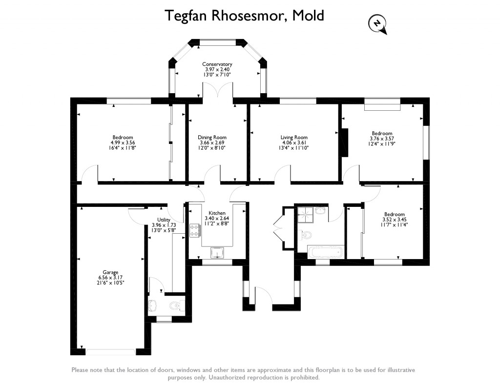 3 Bedrooms Bungalow for sale in Rhosesmor, Mold CH7