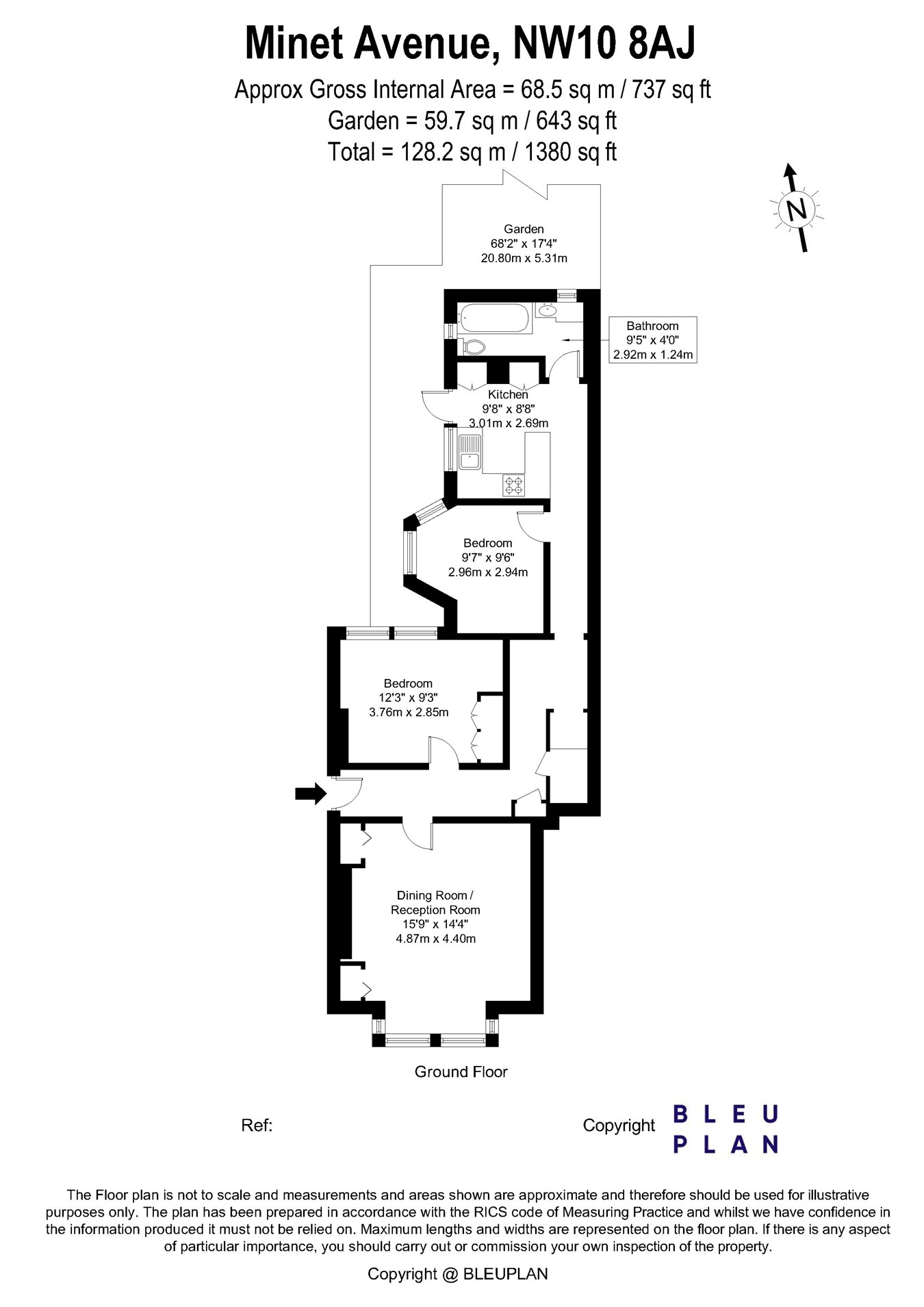 Avenue, Harlesden, London NW10, 2 bedroom for sale
