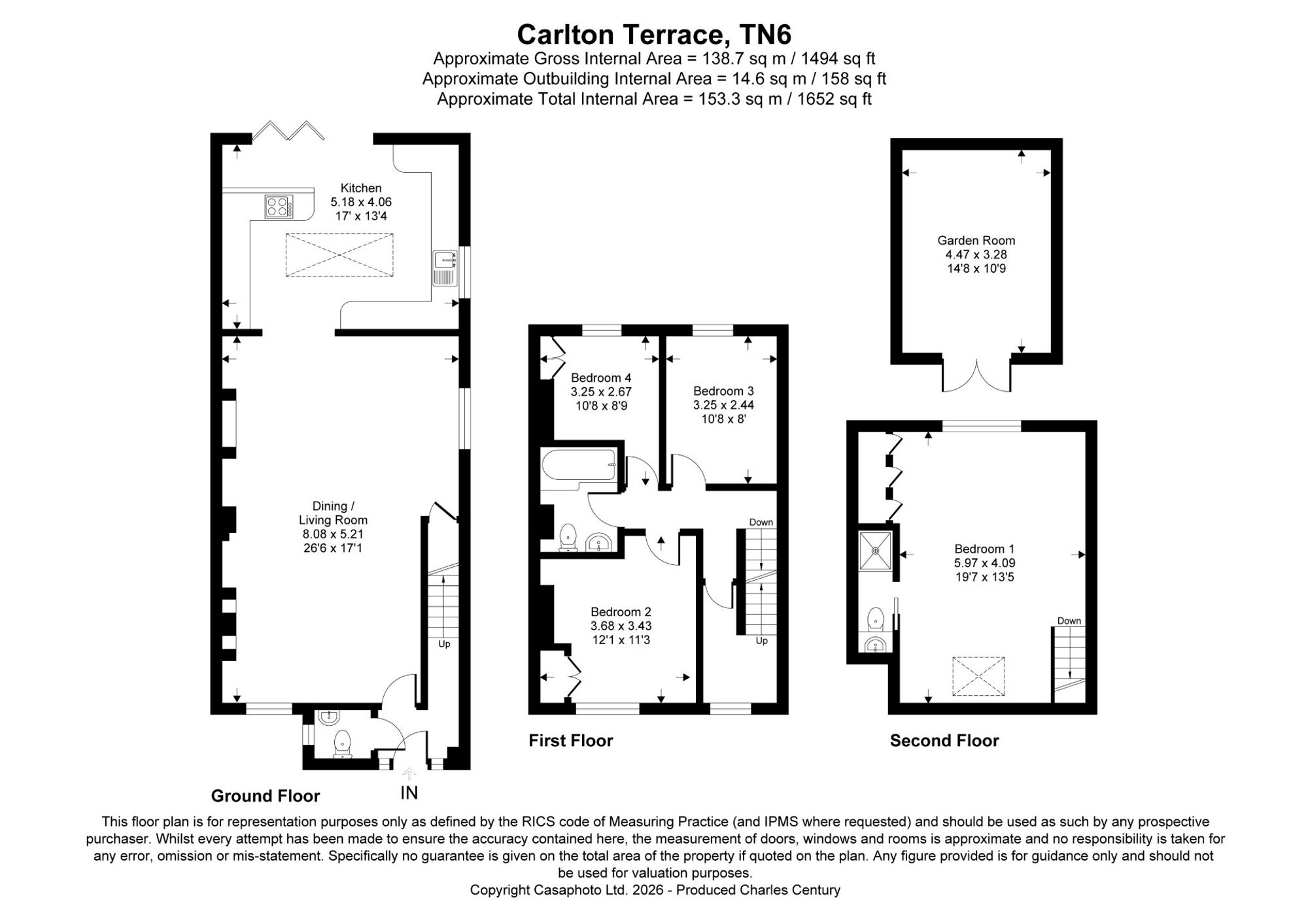 9 Carlton Terrace Queens Road, Crowborough floorplan