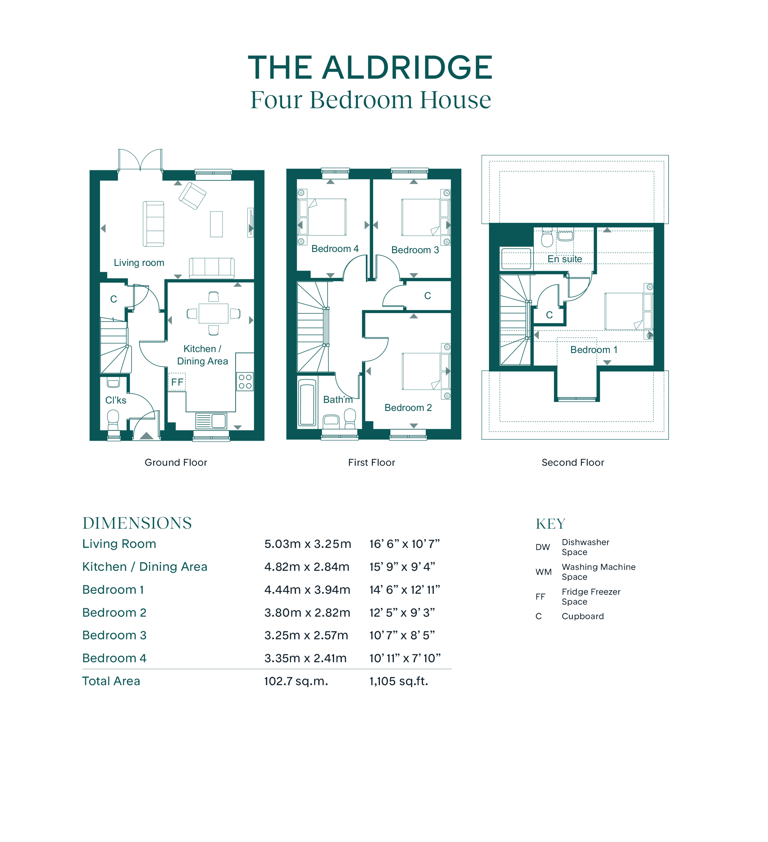 11 Hockey Street - Aldridge 1mrf, Leaf Living at Rushlake Meadows, Willingdon, BN20, Willingdon floorplan