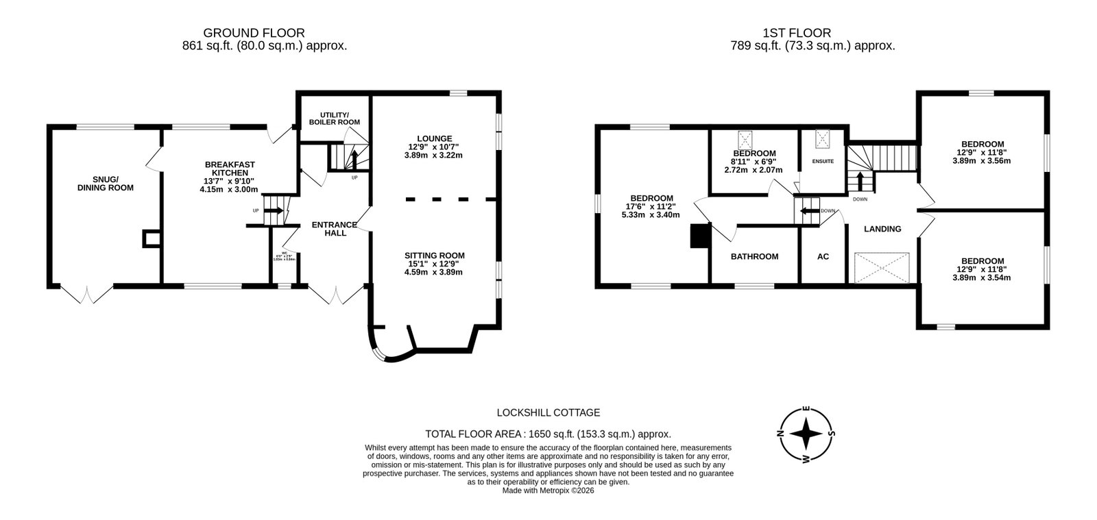 Lockshill Cottage, Ledbury floorplan
