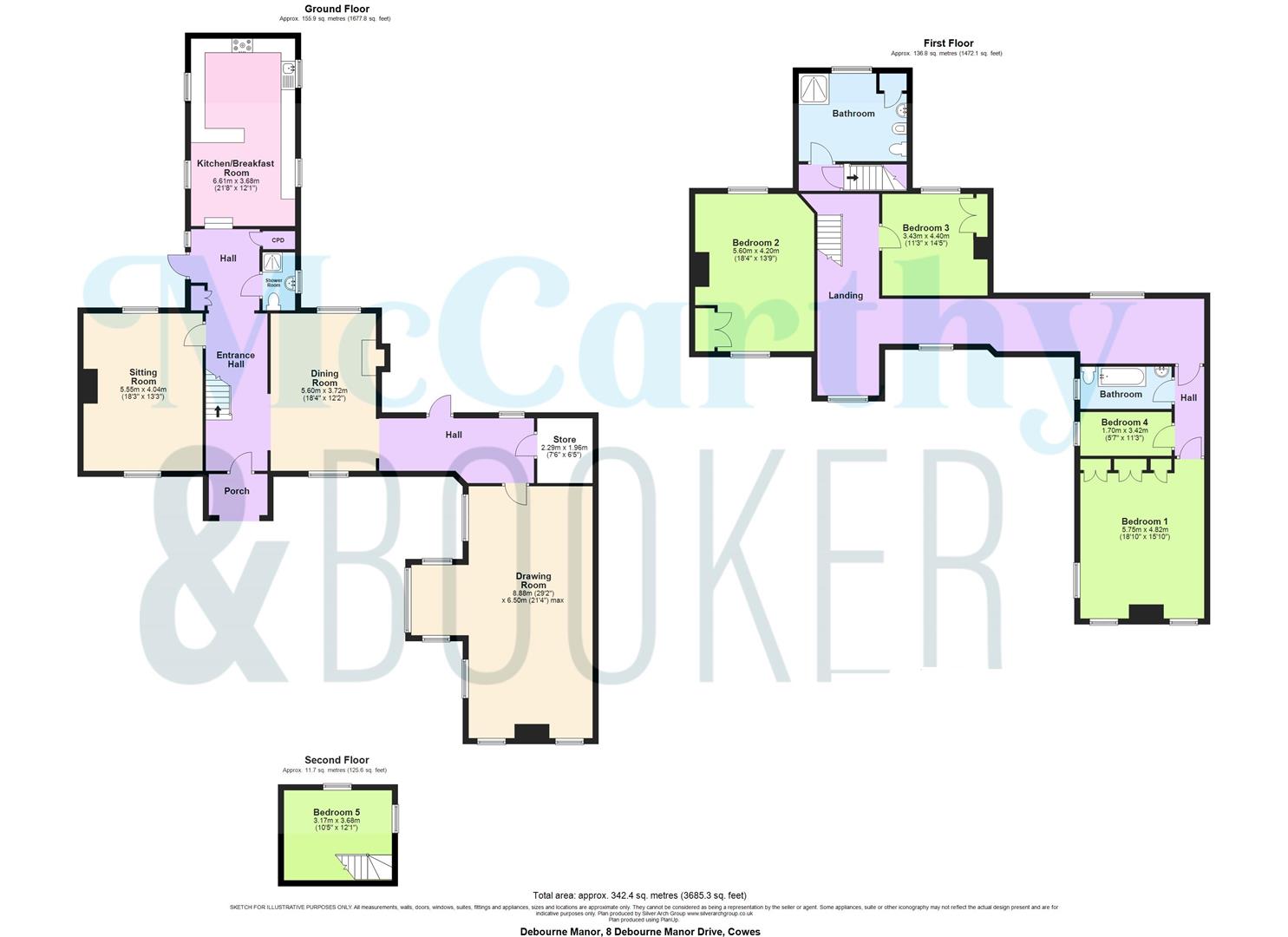 Debourne Manor, 8 Debourne Manor Drive, Cowes floorplan