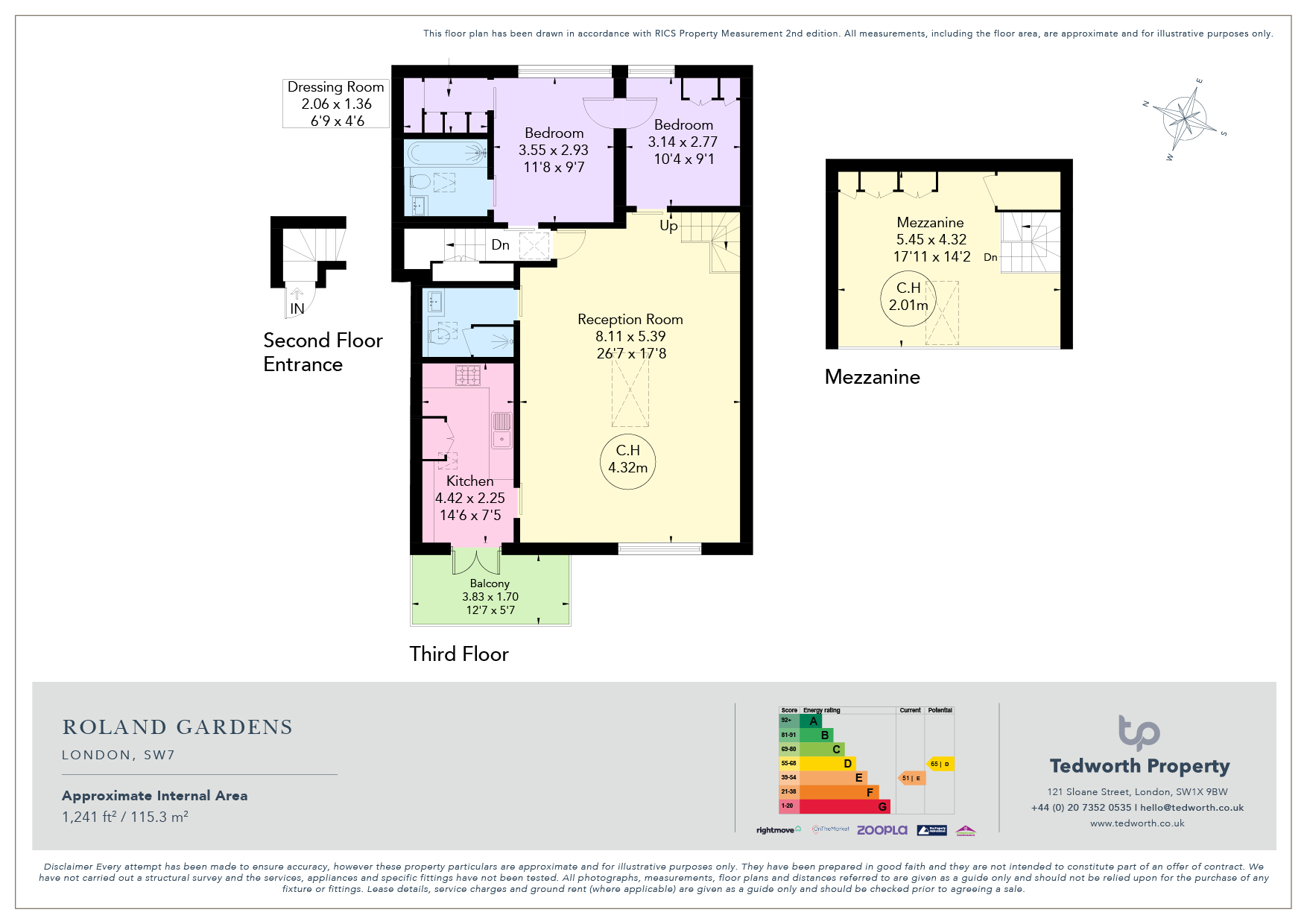 Flat 7, 20, Roland Gardens, London floorplan