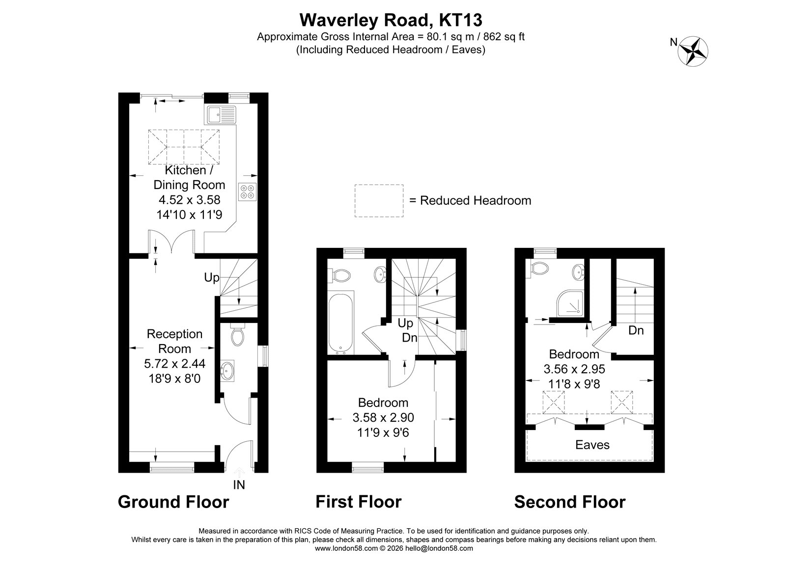Waverley Road, Surrey floorplan