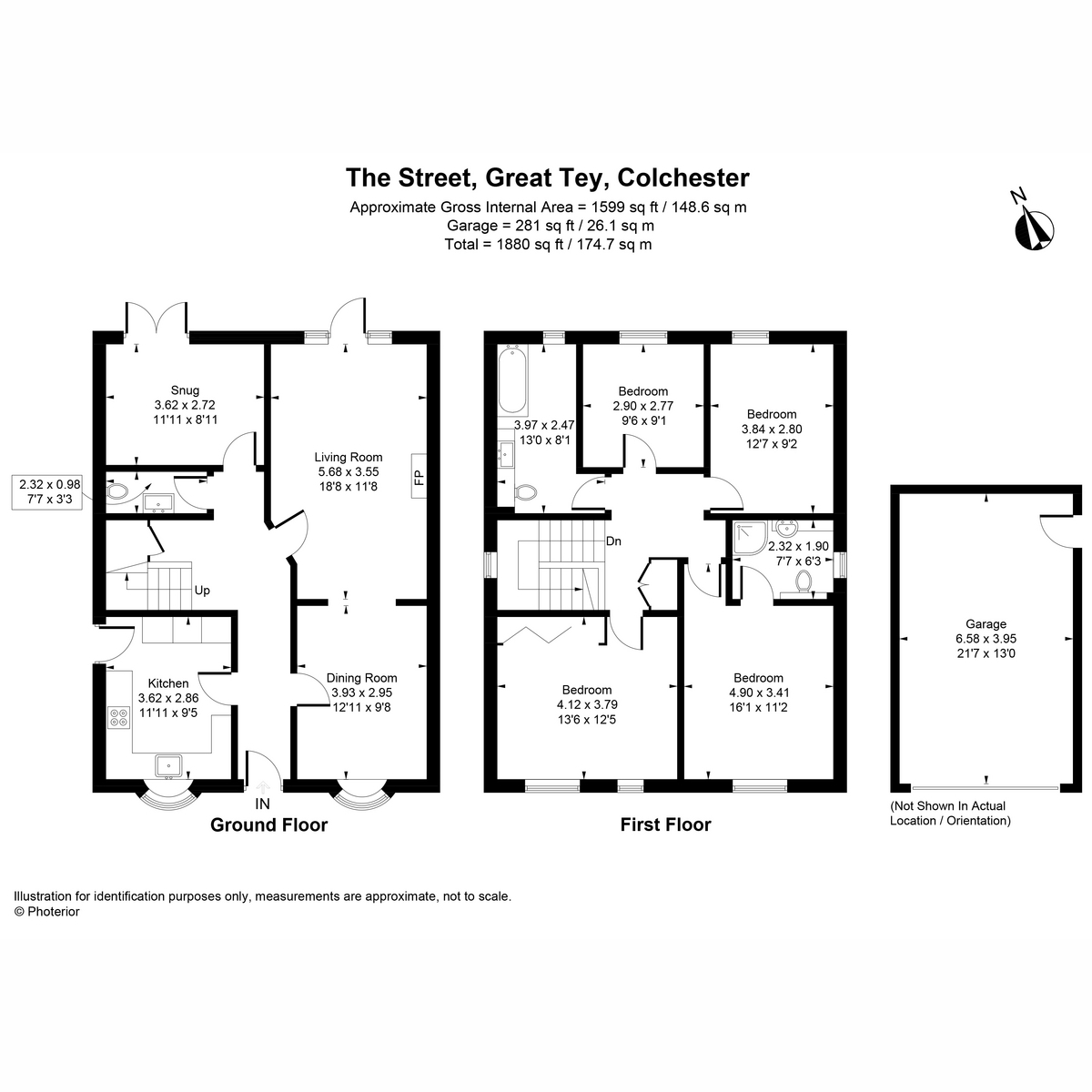 Flat Melford, 6, The Street, Colchester floorplan