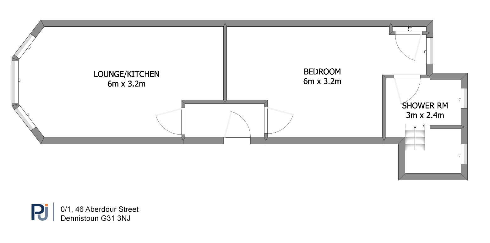 Flat 0/1, 46 Aberdour Street, Dennistoun, Glasgow floorplan
