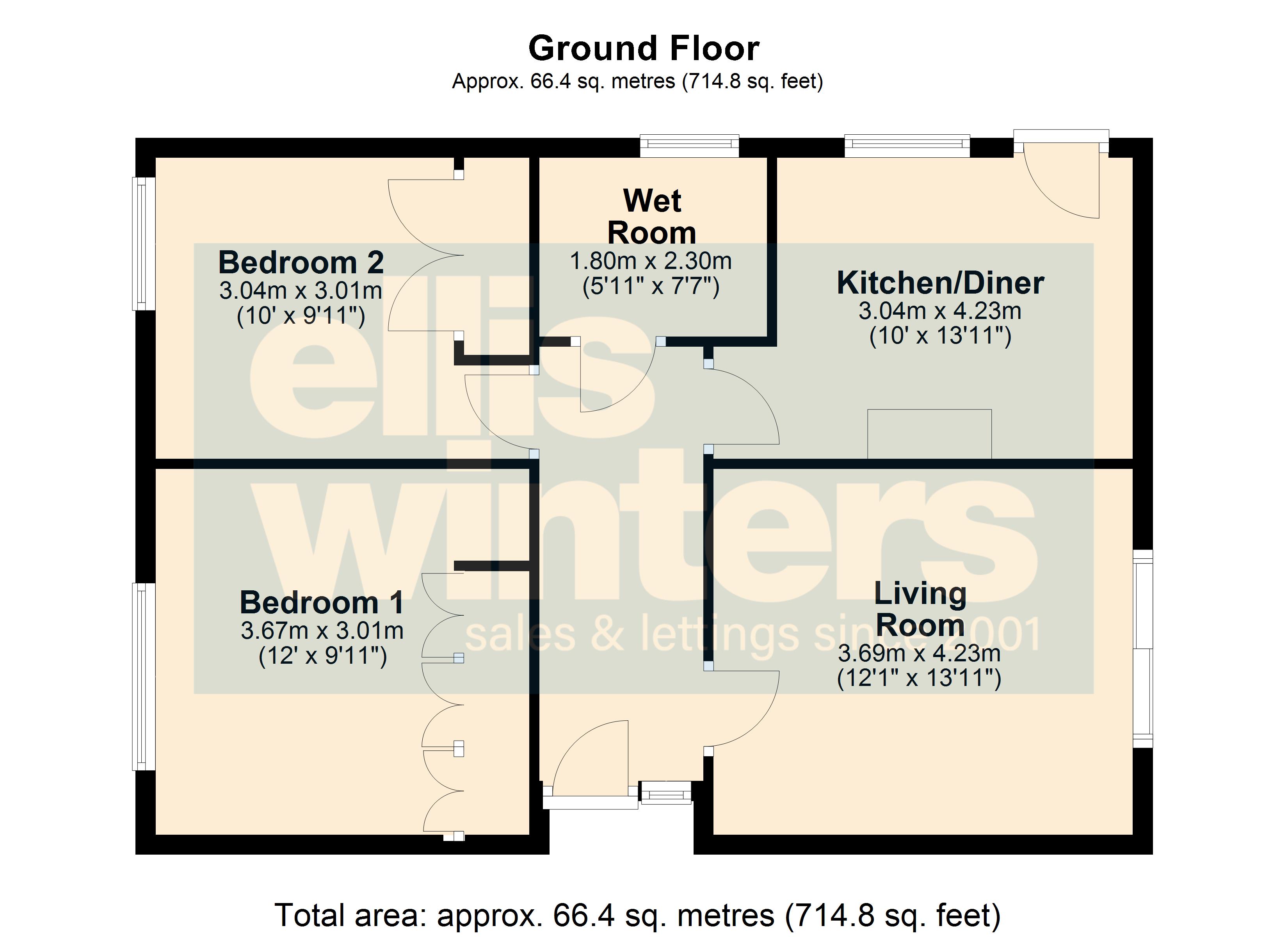 1, Woodside, Chatteris floorplan