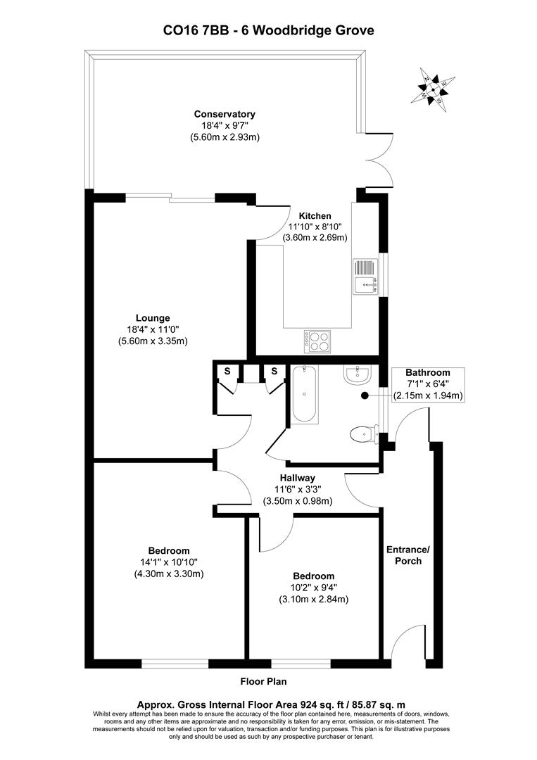 6, Woodbridge Grove, Clacton-On-Sea floorplan