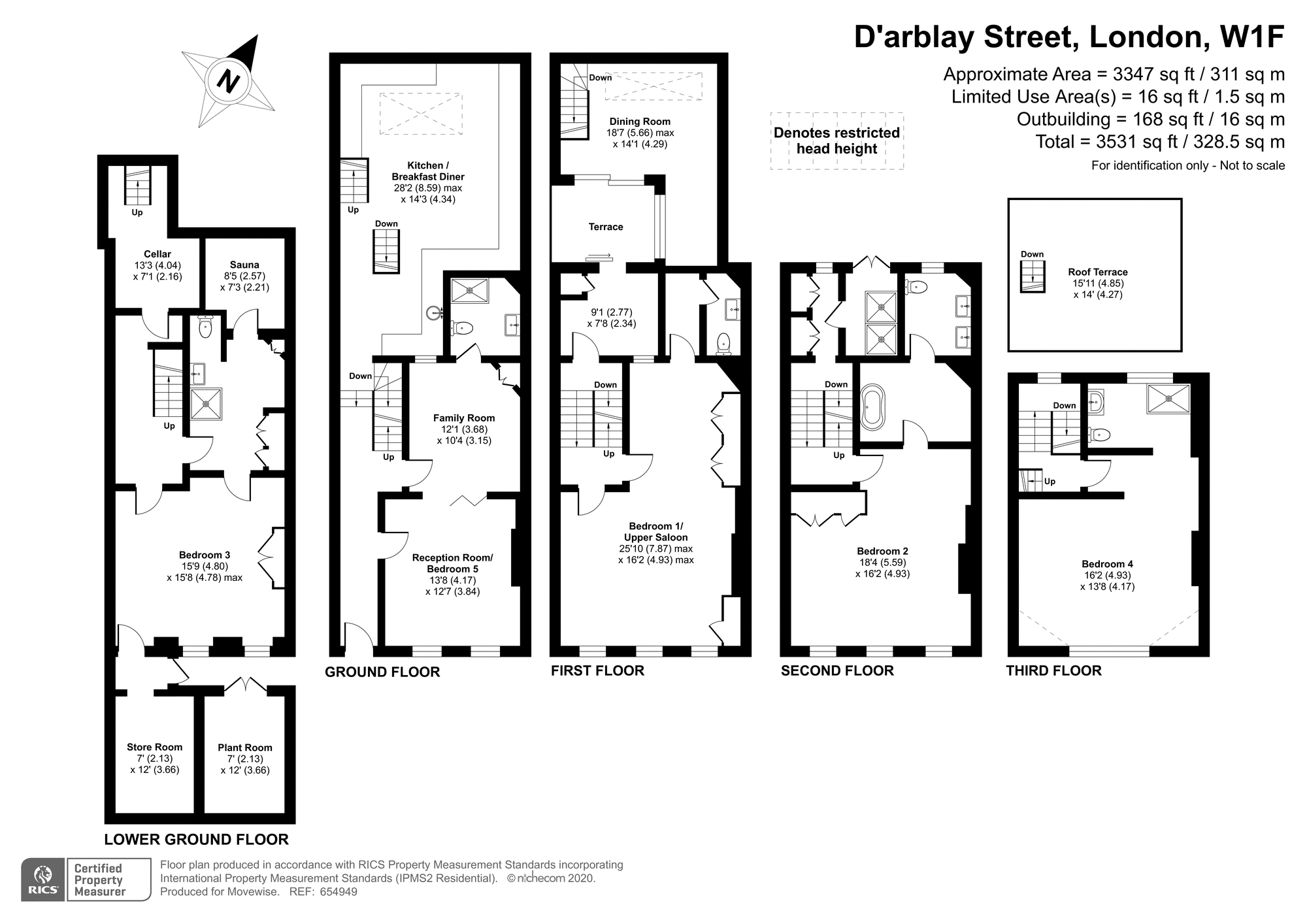 13, D'arblay Street, London floorplan