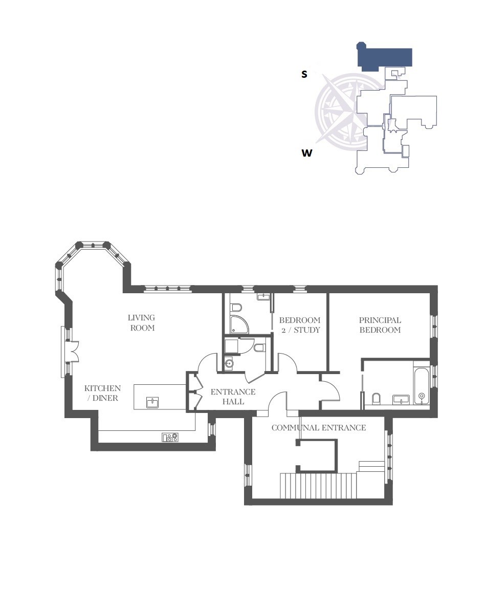 Milverton Hall, Blackdown, Leamington Spa CV32, 2 bedroom flat for sale