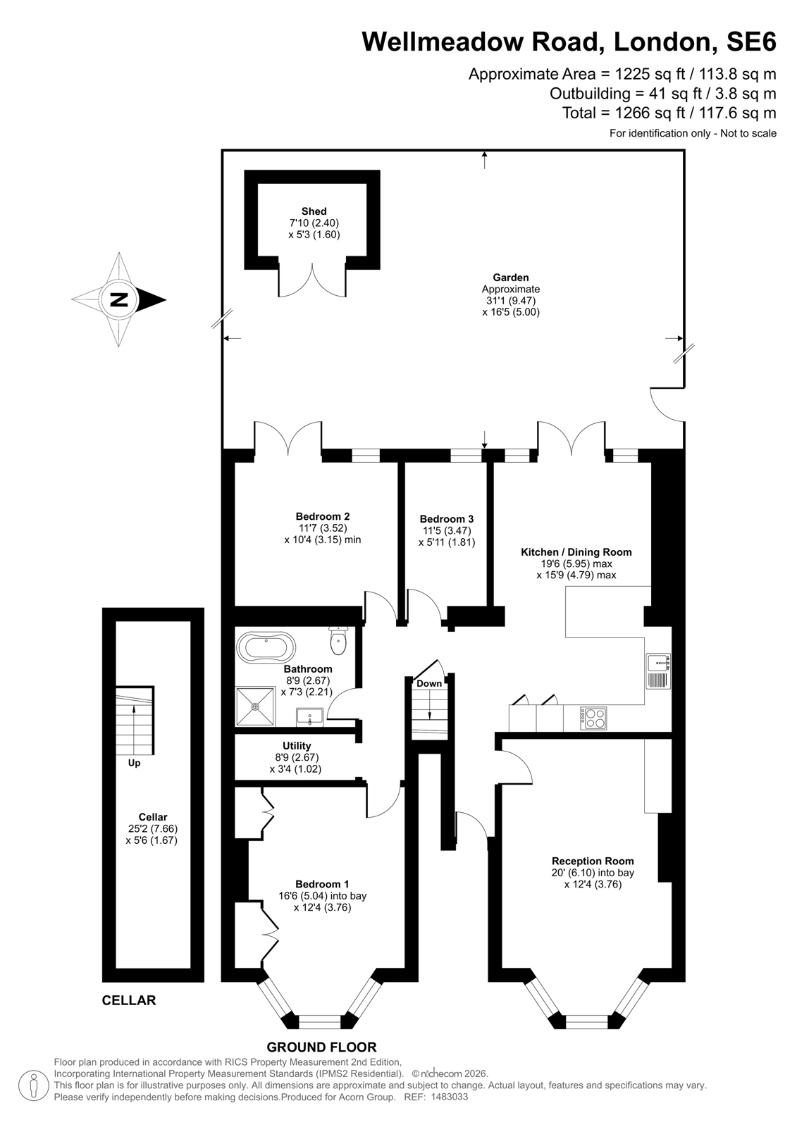 66A,, Wellmeadow Road, London floorplan