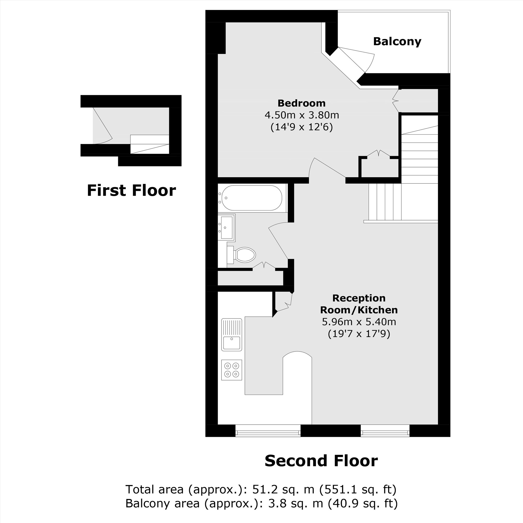 Flat 9, Casterbridge, Dartmouth Close, London floorplan
