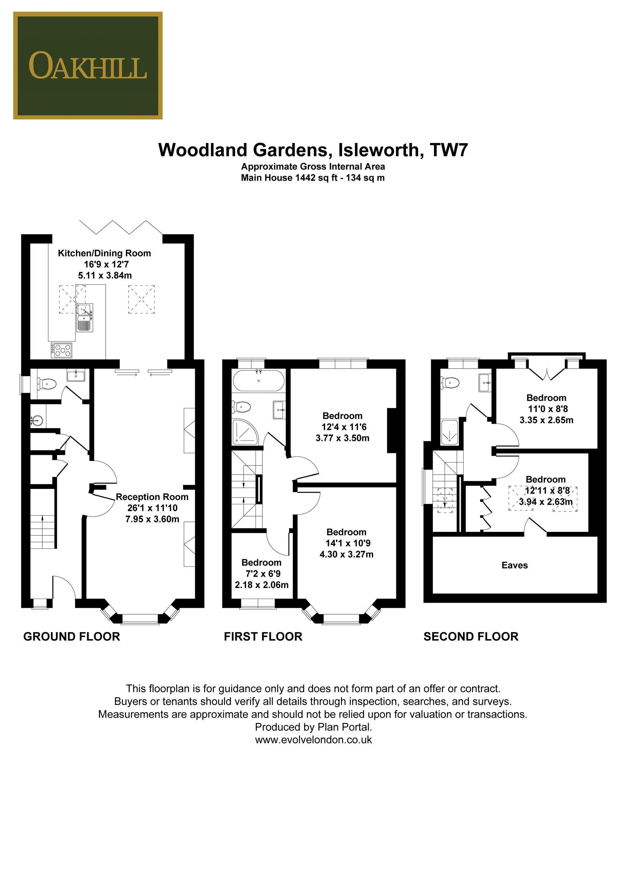 52 Woodland Gardens, Isleworth floorplan