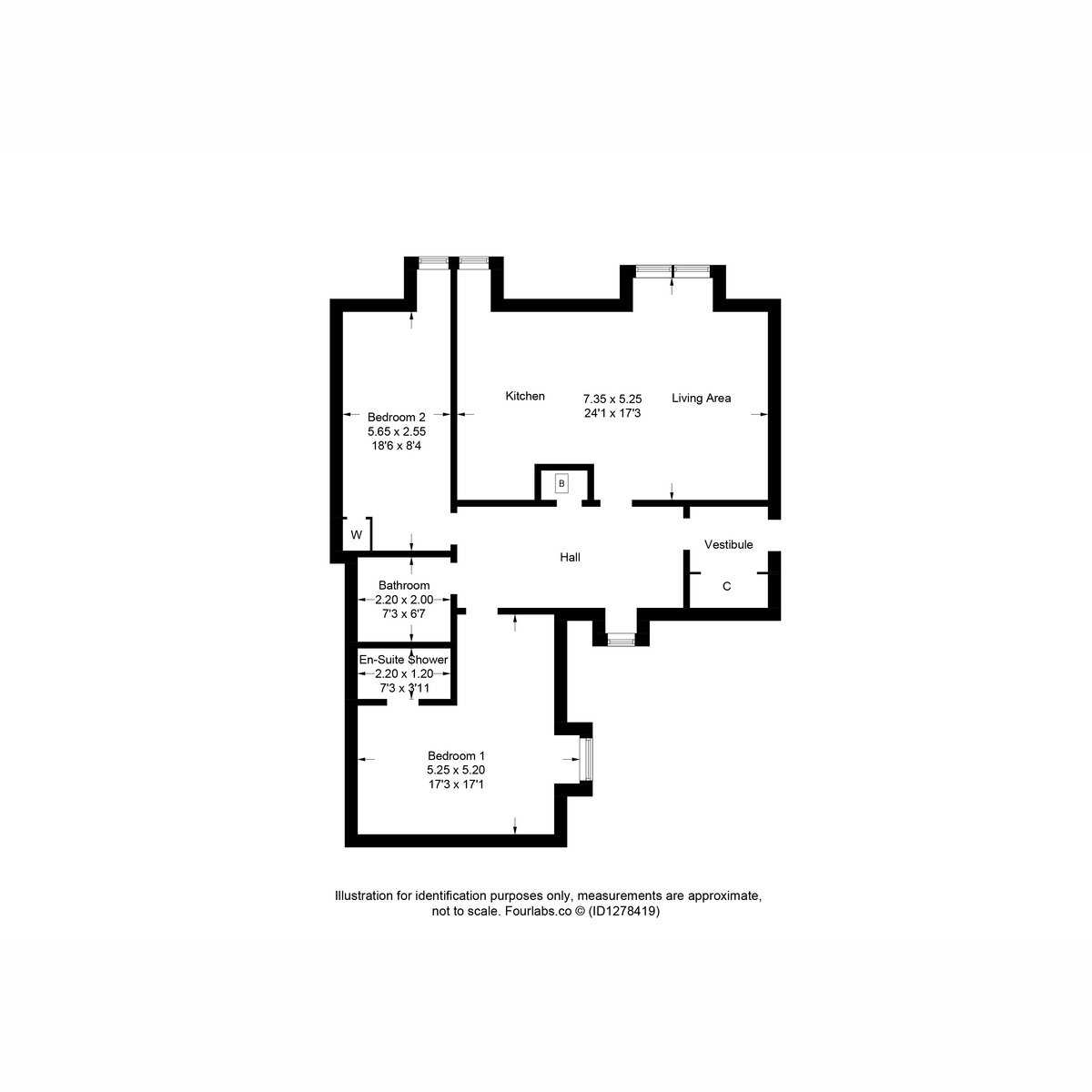 Flat Flat 4, 112, Church Street, Inverness floorplan
