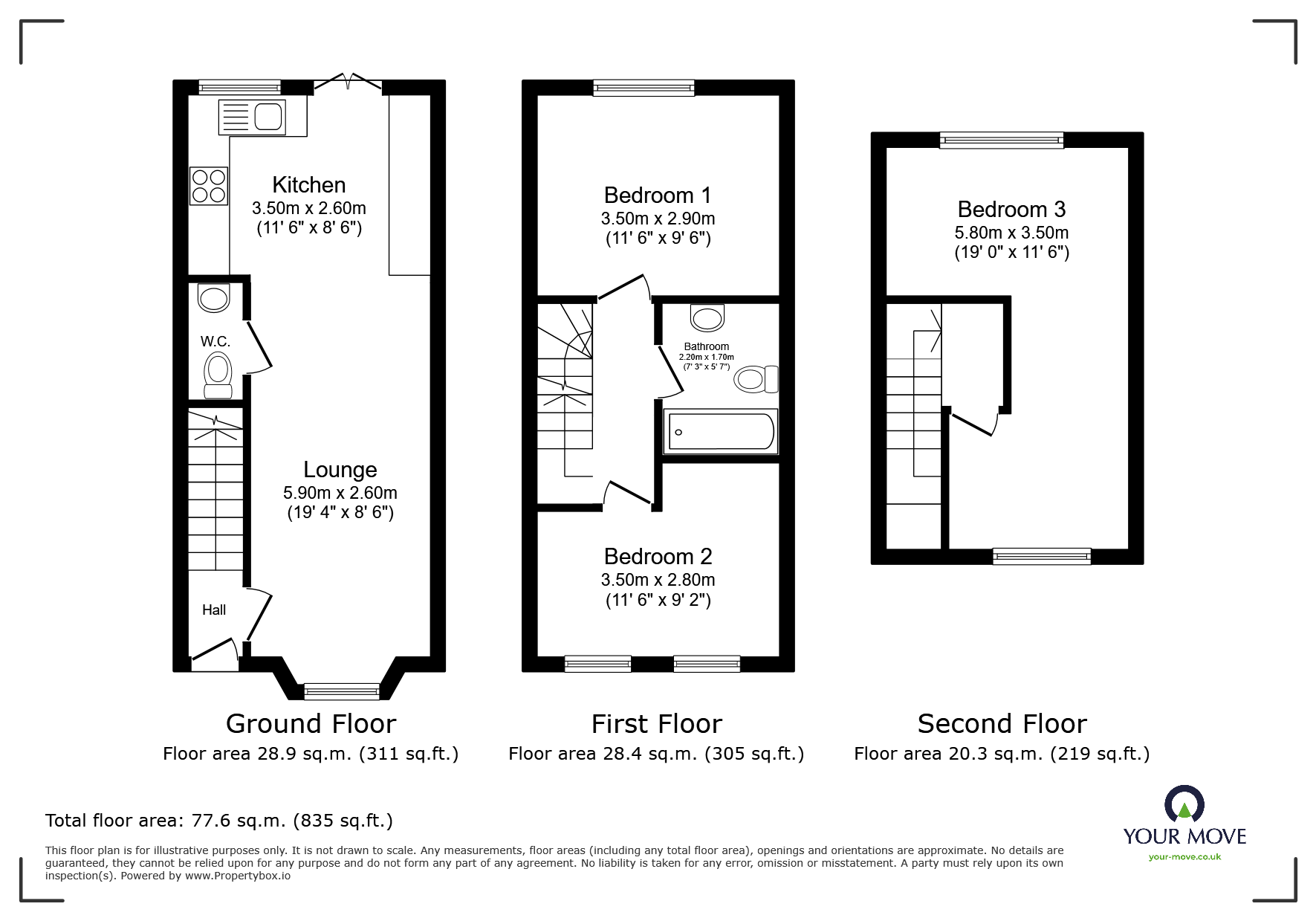1 Whiteway Terrace,, North Road, Kent floorplan