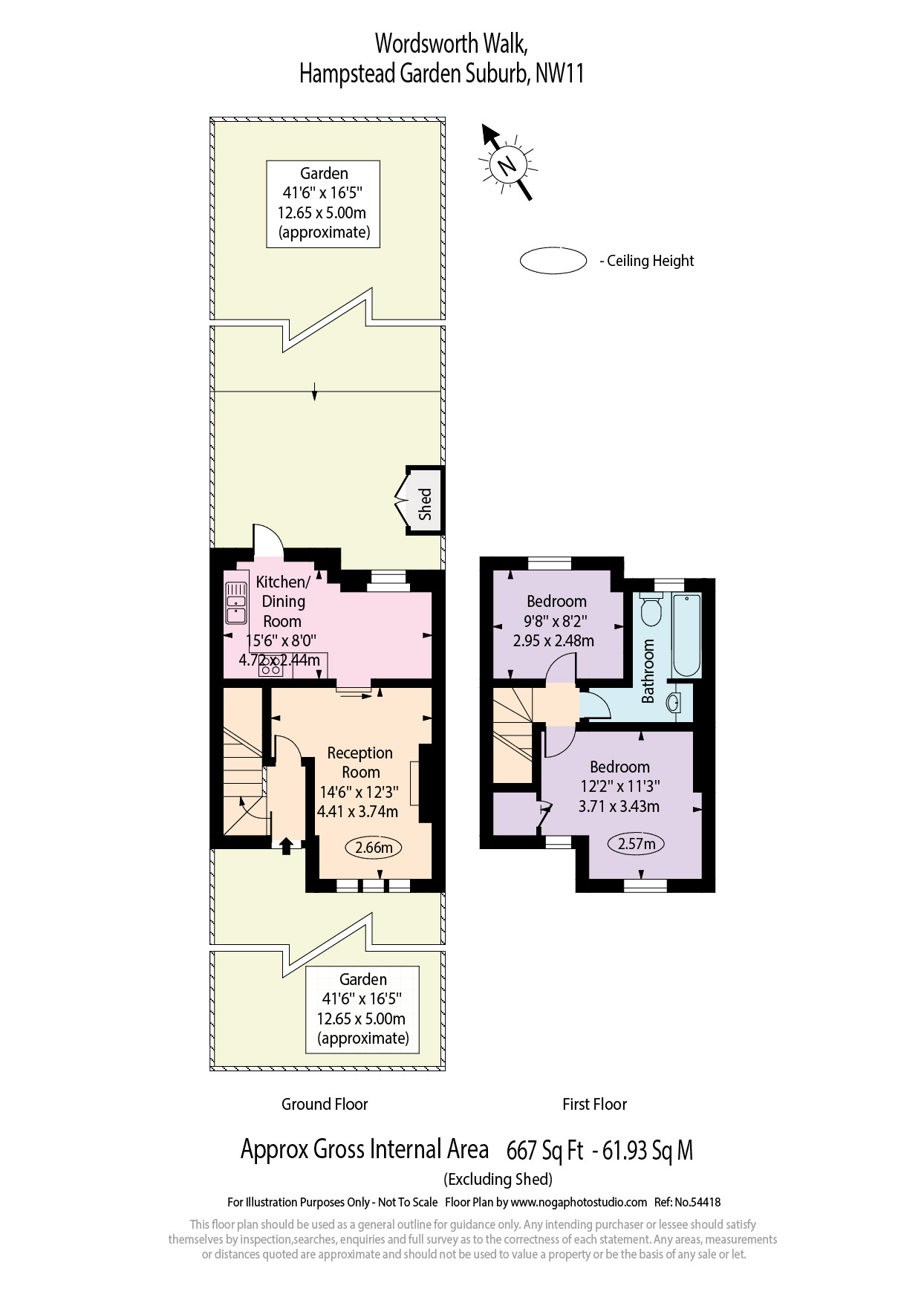 11, Wordsworth Walk, London floorplan