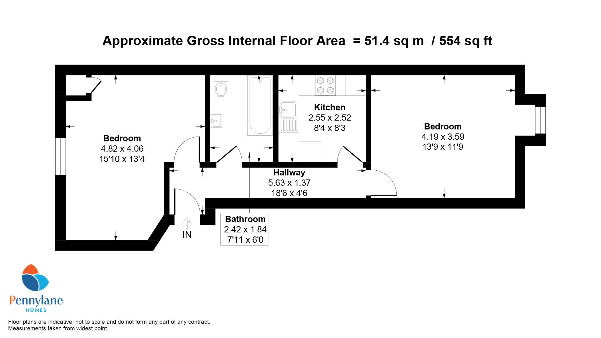 34b Locks Street, Coatbridge floorplan