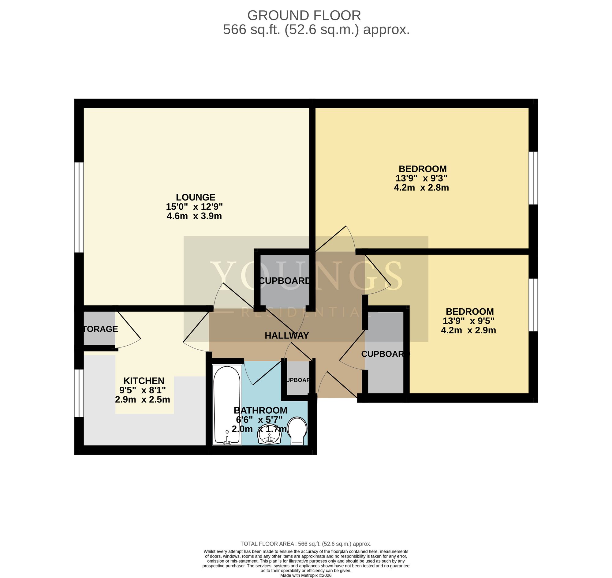 Flat 5, Holmes Court, Canvey Island floorplan