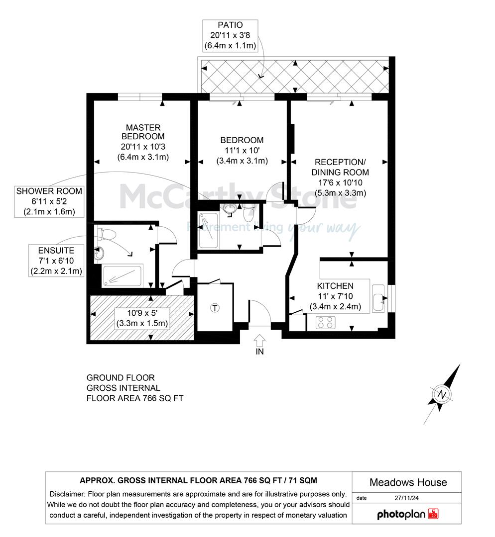 1 Meadows House, New Zealand Avenue, Walton-On-Thames floorplan