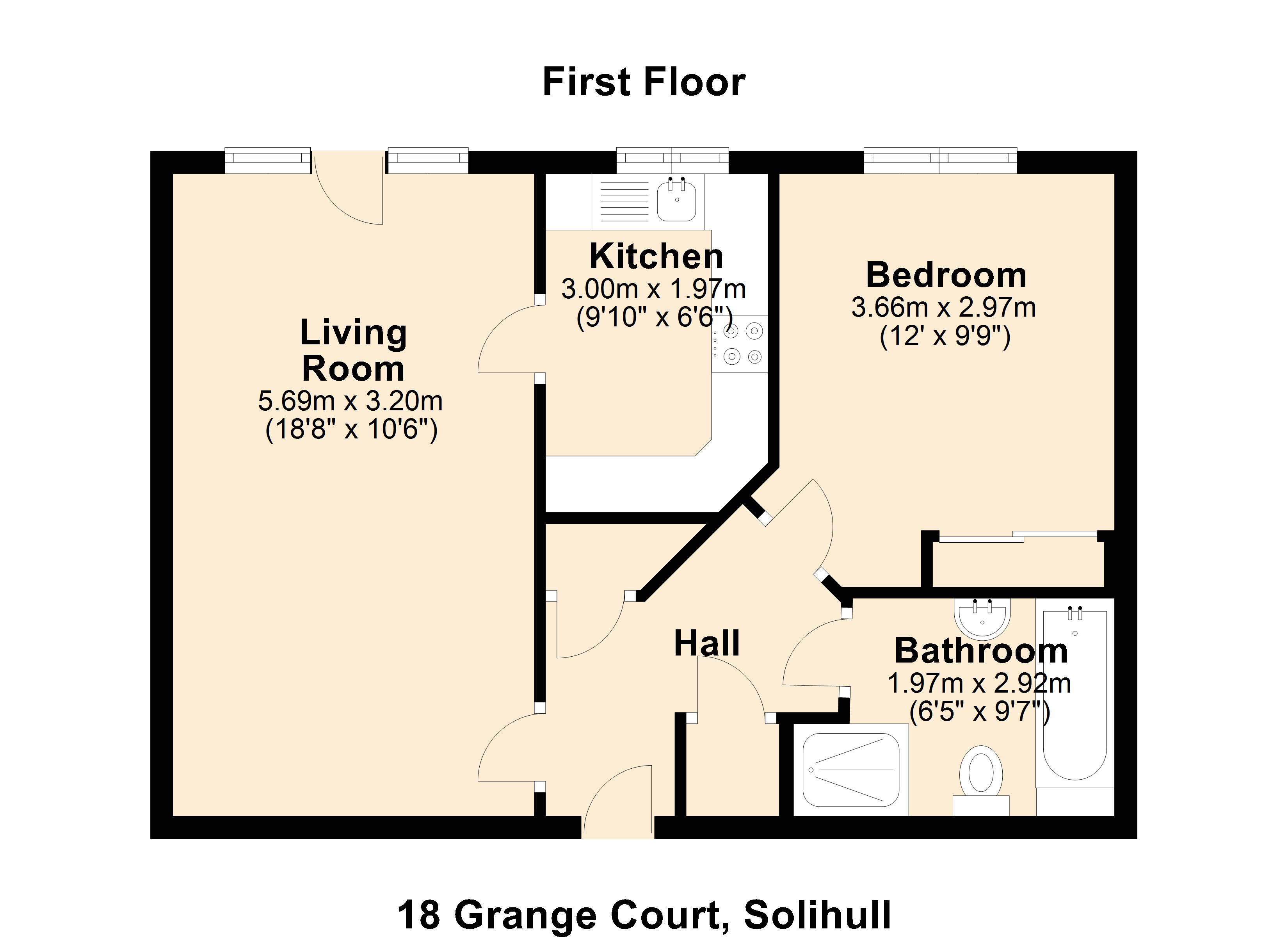 1 Bedrooms Flat for sale in Warwick Road, Solihull, West Midlands B92