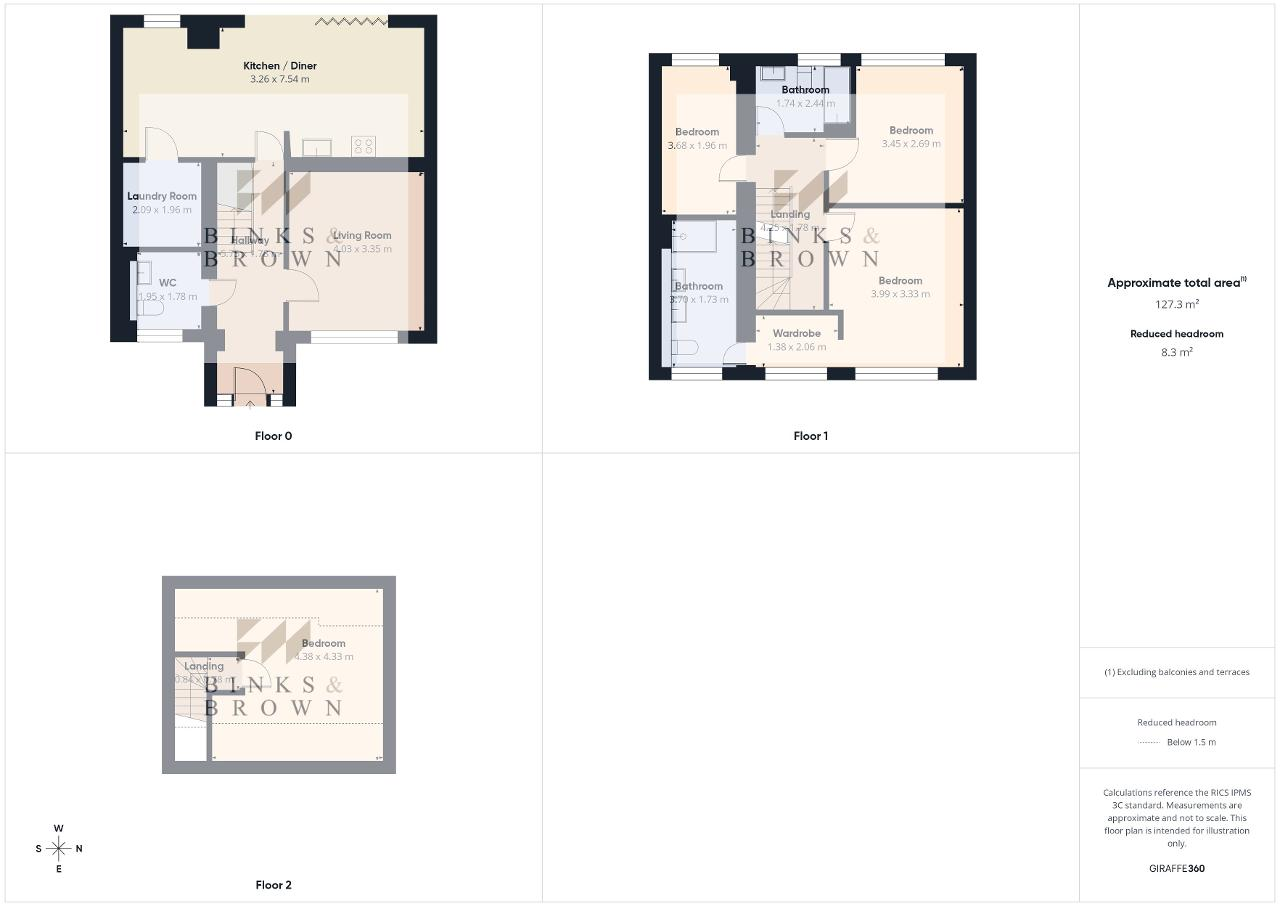 3, Francis Close, Horndon on the Hill floorplan