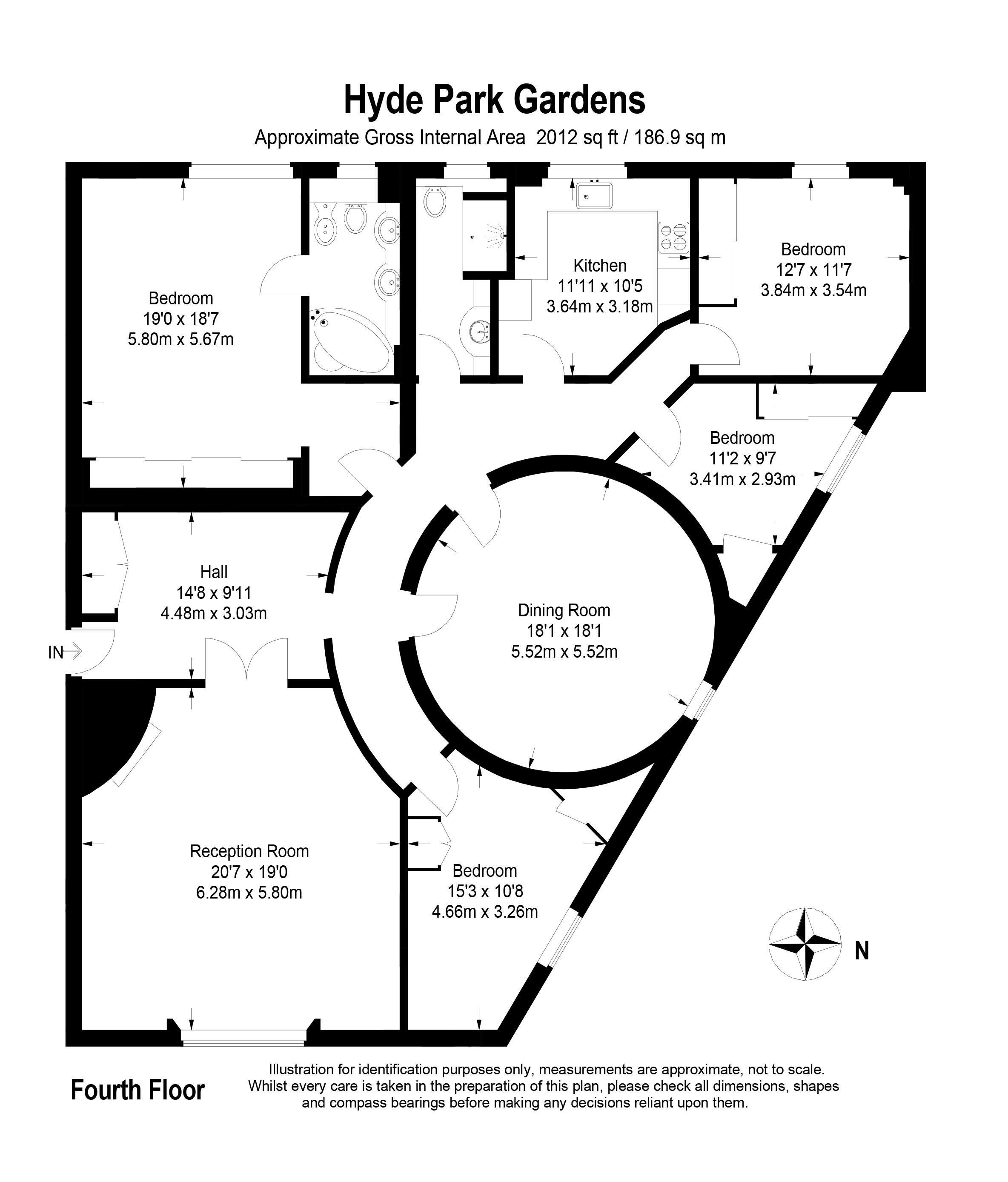 25 , Hyde Park Gardens , London  floorplan