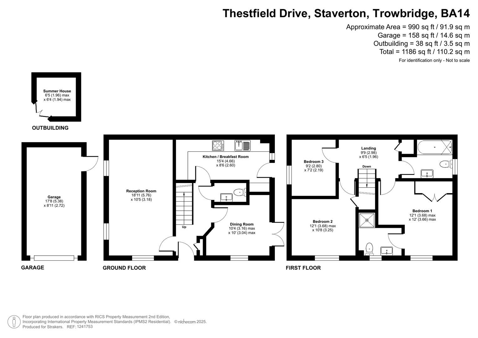 51, Thestfield Drive, Trowbridge floorplan